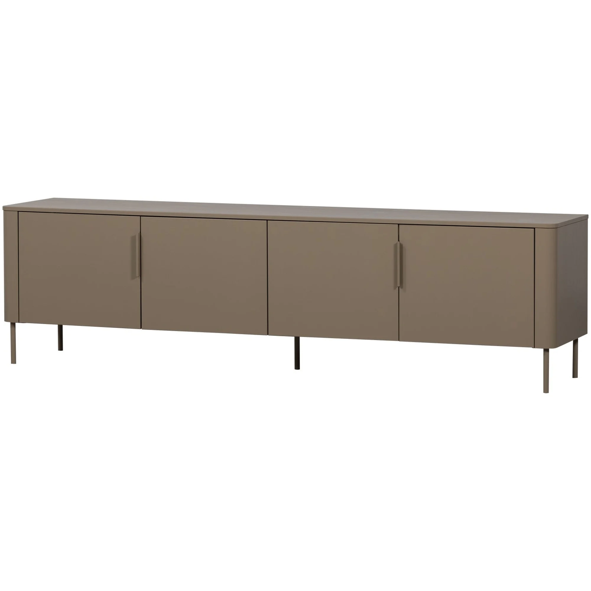 TV-Board Gunnar aus FSC-Kiefer, modern und zeitlos, braun, 200 cm, mit Metallgestell