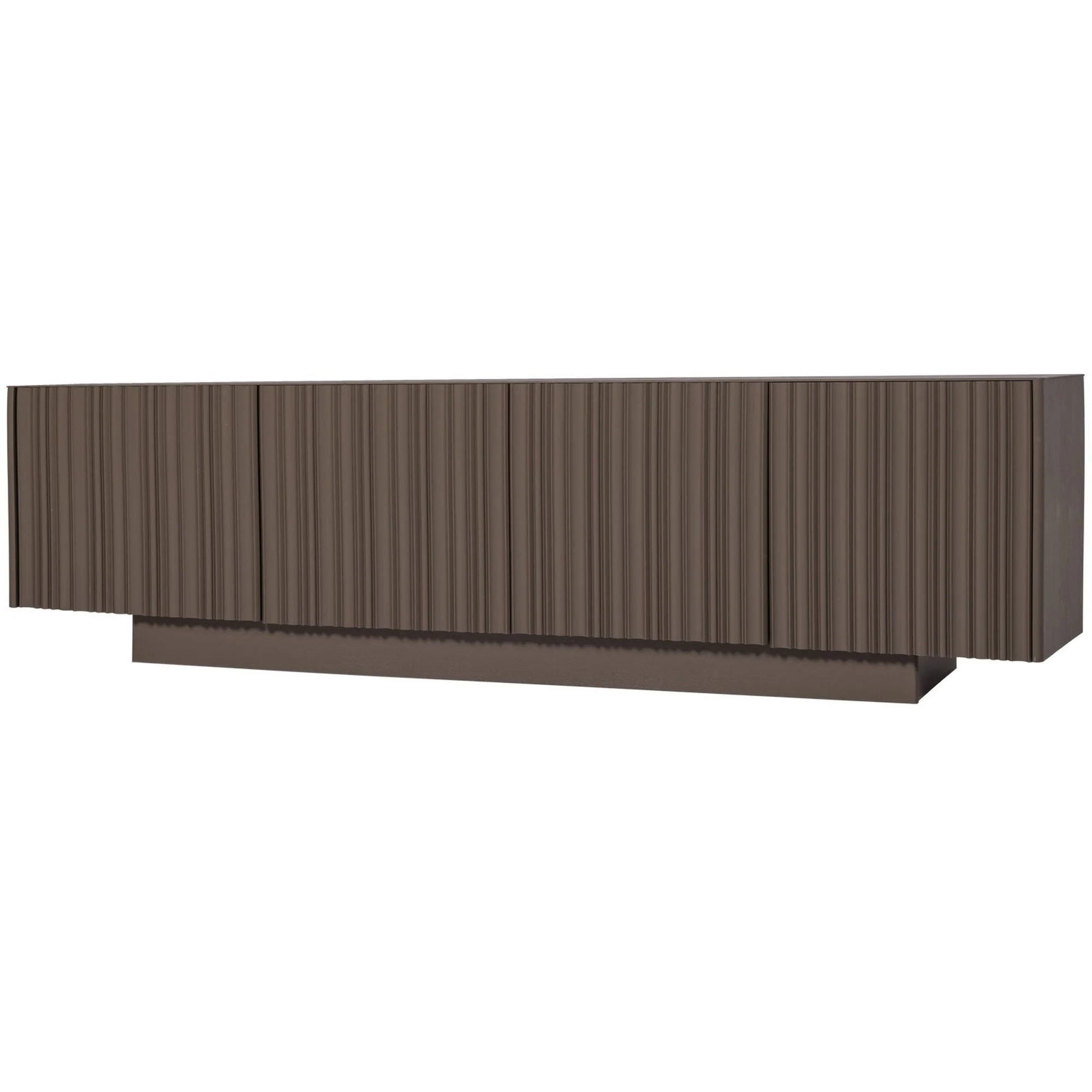 TV-Board Nova Kiefer FSC-zertifiziert, modern mit Relief-Türen, trüffelbraun, 200 cm