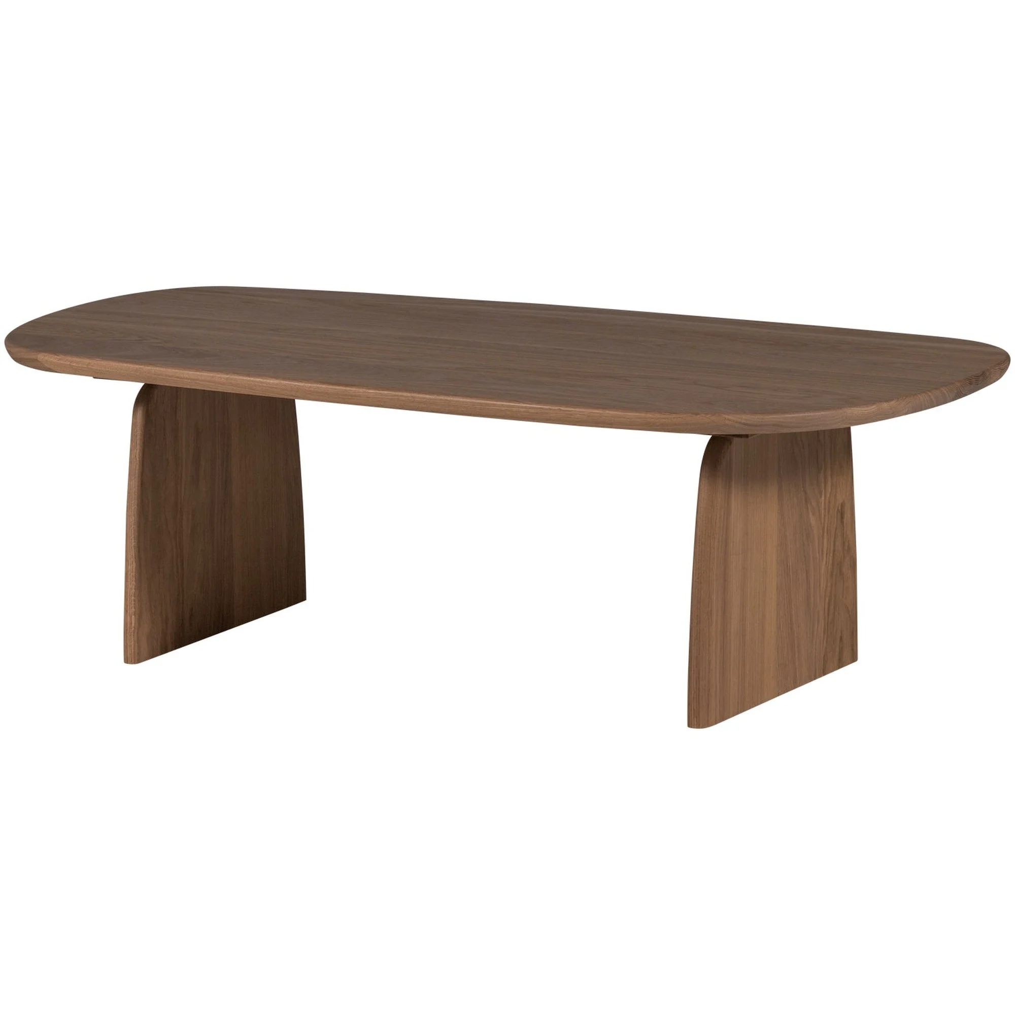 Couchtisch Tablo Eiche FSC, organisches Design, modern, braun, 110 x 60 cm, lackiert - Woood