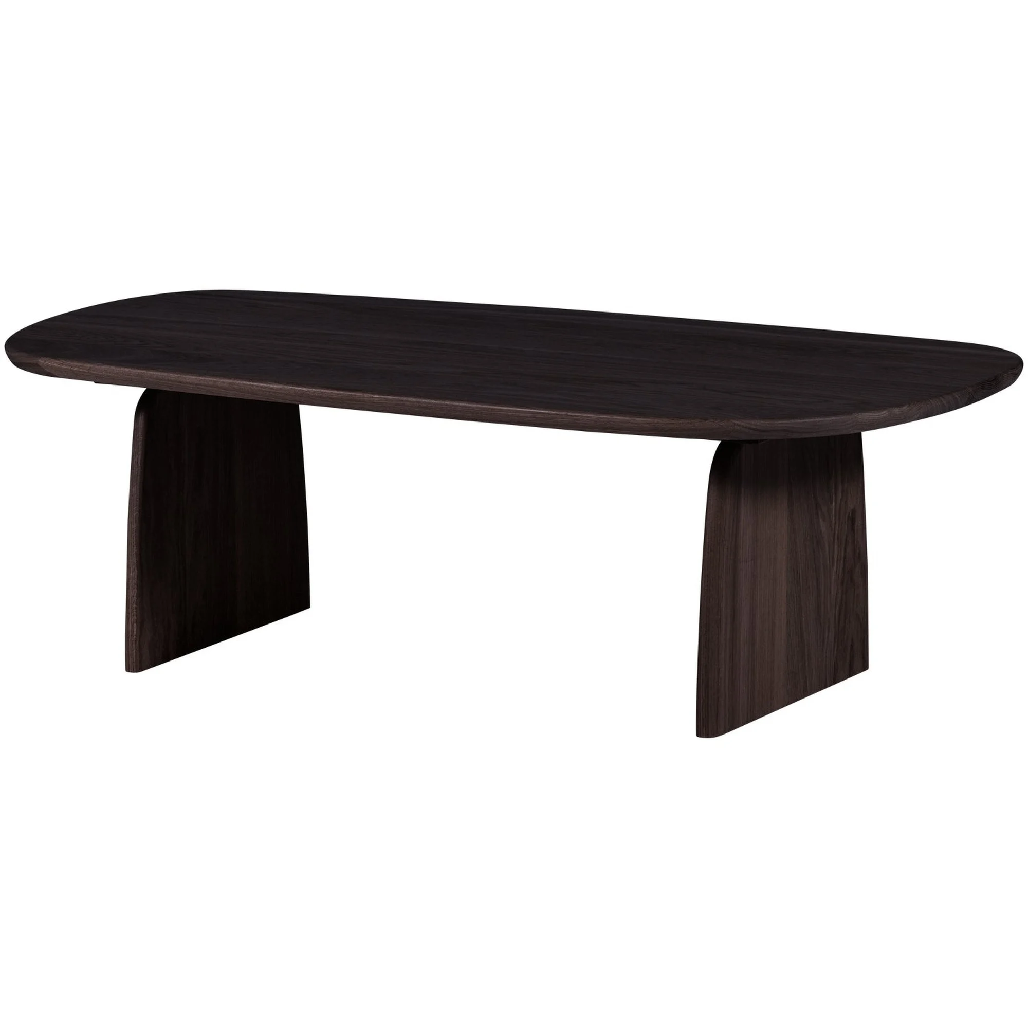 Couchtisch Tablo Eiche FSC, organisches Design modern, dunkelbraun, 110 x 60 cm - Woood