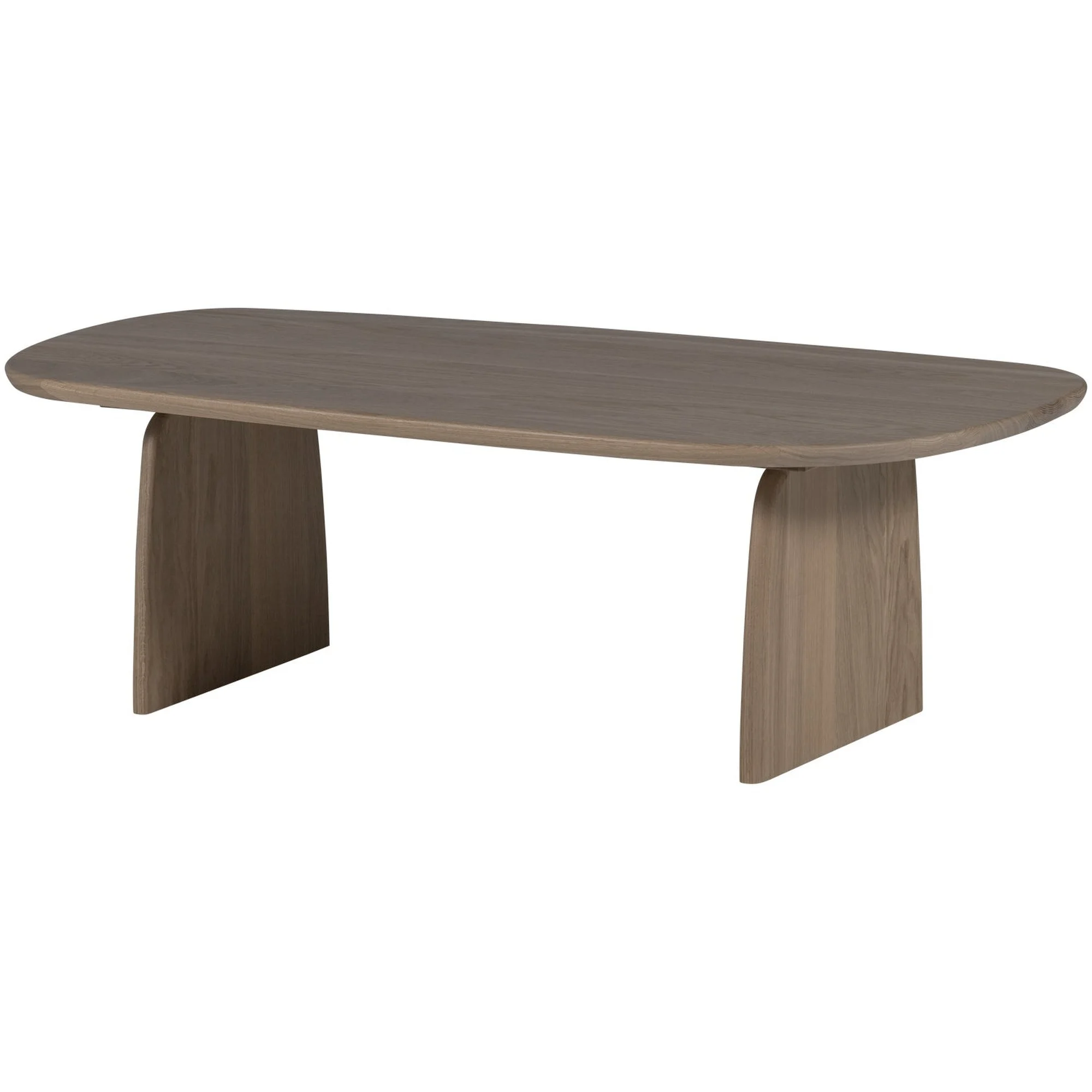 Couchtisch Tablo Eiche FSC, organisches Design, modern, grau, 110 x 60 cm, robust und stilvoll - Woood