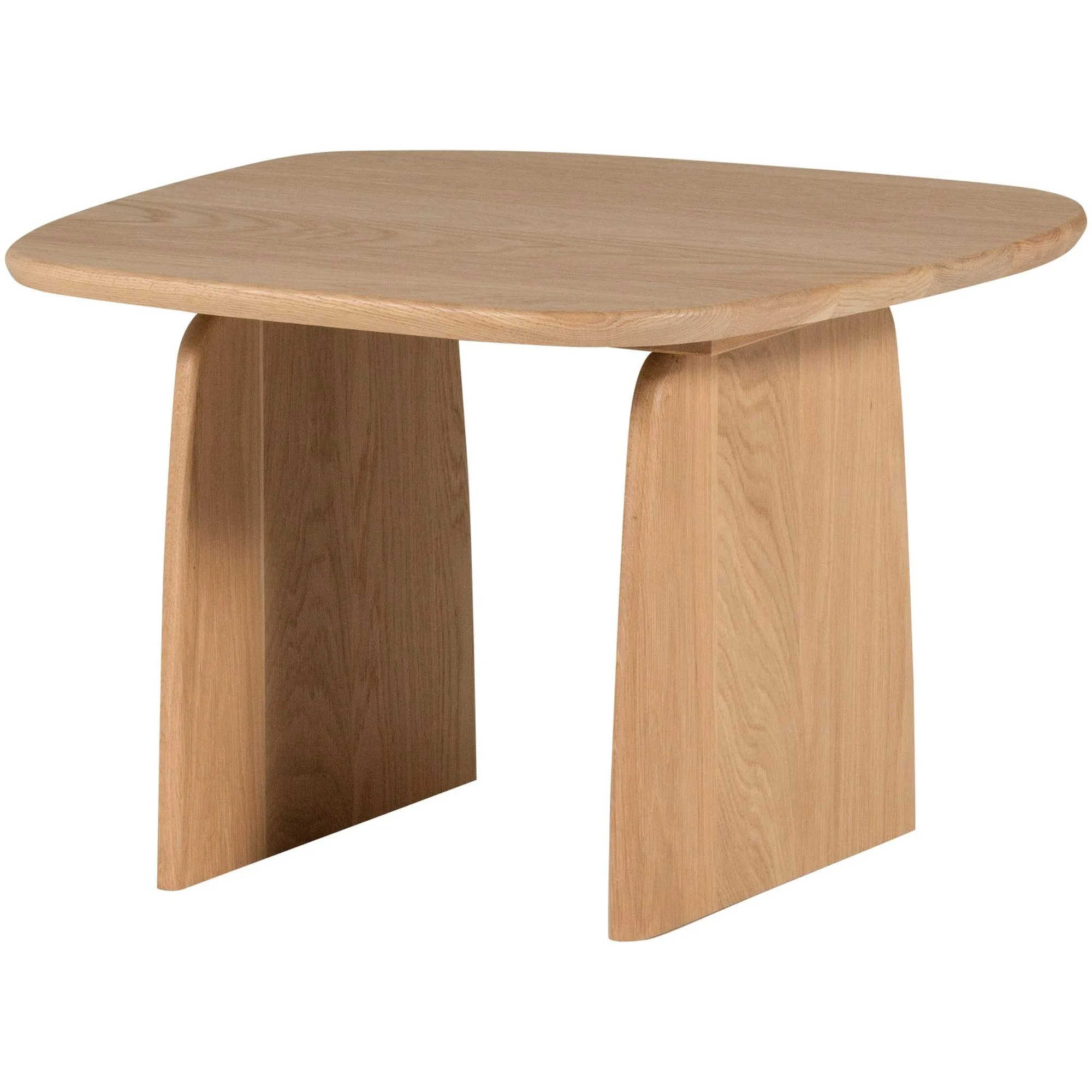 Couchtisch Tablo Eiche, organische Form, modern, Natur, FSC-zertifiziert, 60 x 60 cm