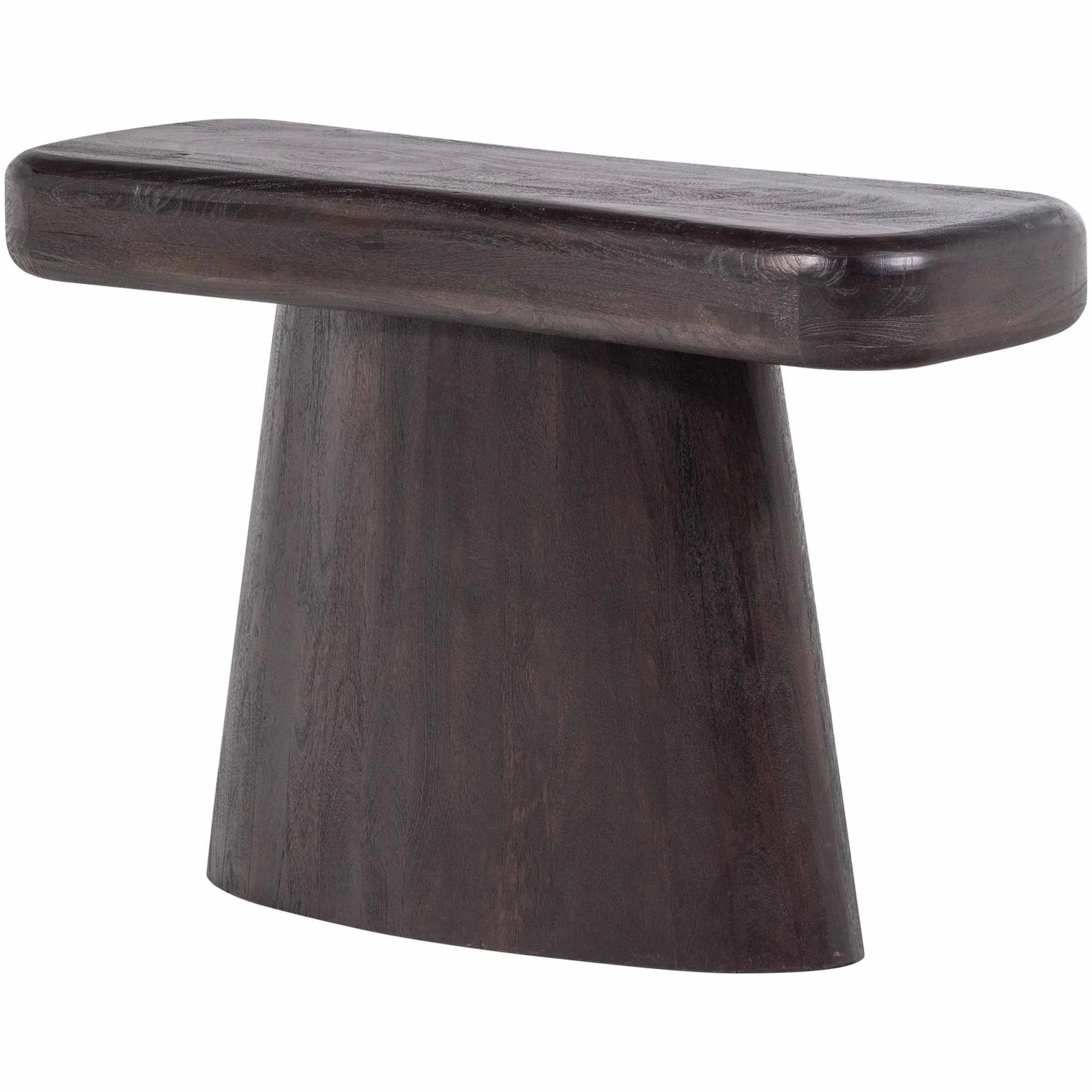 Konsole Mangoholz dunkelbraun, minimalistisches Design, modern, langlebig, 120 x 40 x 76 cm - Woood