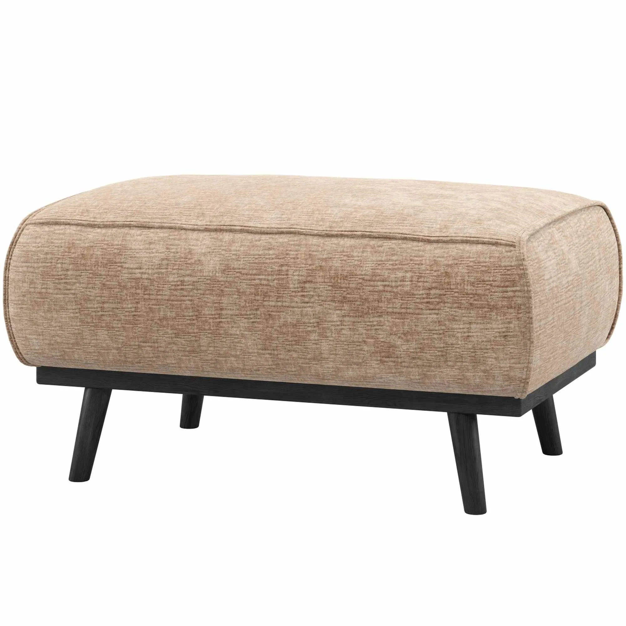 Hocker Statement aus Samt-Chenille, modern und luxuriös, pfirsich-rosa, 80 x 55 x 40 cm