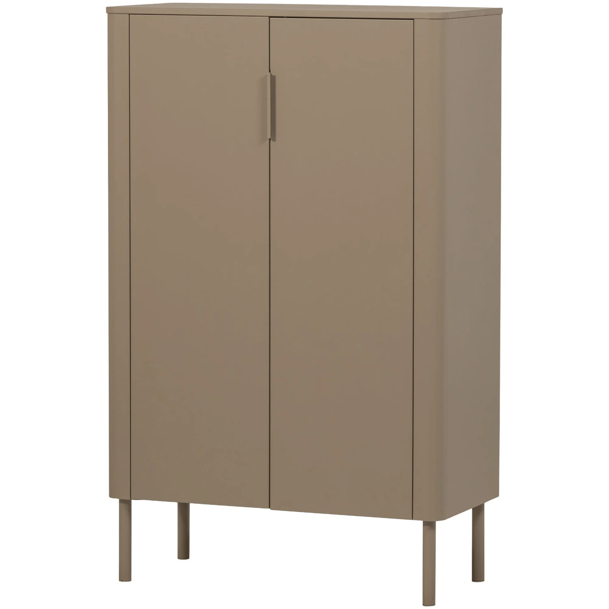 Schrank Gunnar aus FSC-Kiefer, modern und vielseitig, braun, 2 Türen, 135 x 85 x 39 cm