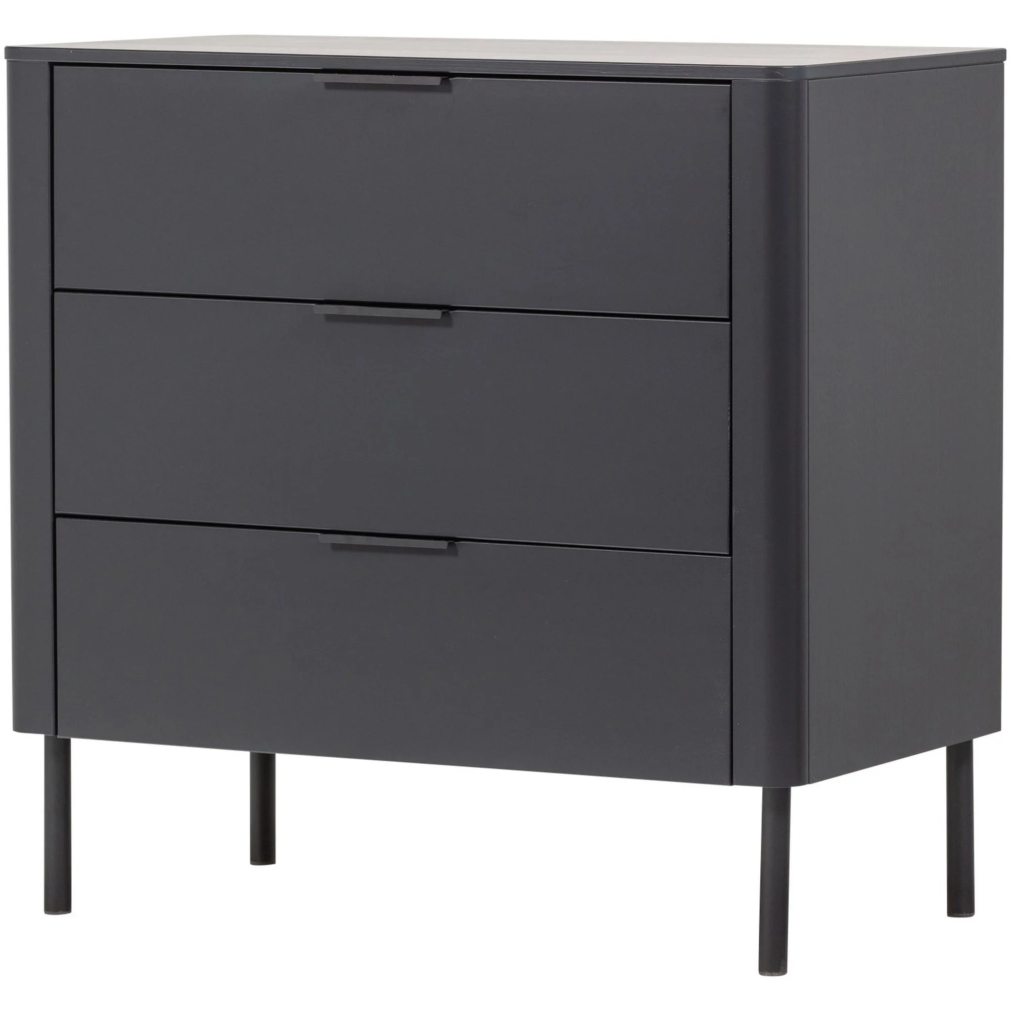 Kommode Gunnar aus FSC-Kiefer, modern und zeitlos, mattschwarz, 94 x 52 x 93 cm