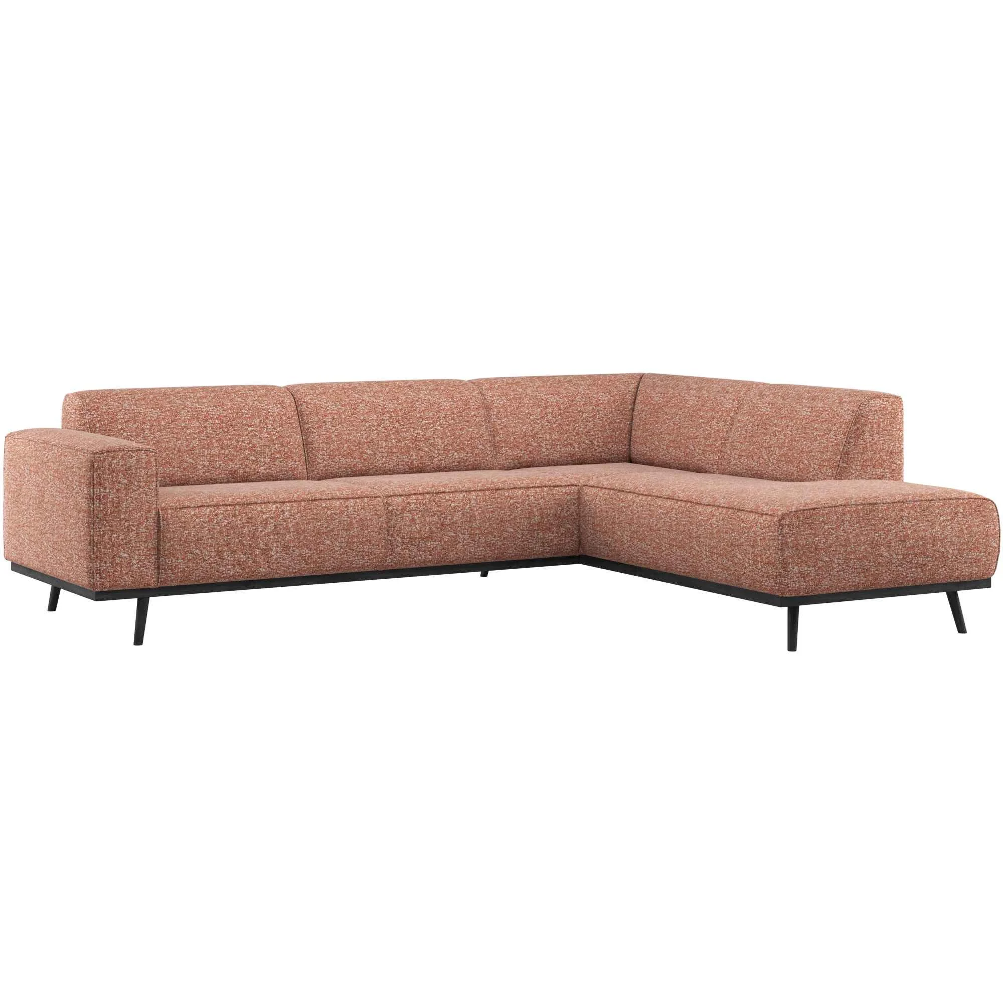 Ecksofa Statement Melange-Stoff, modern und komfortabel, rechts, Terra, elegantes Design