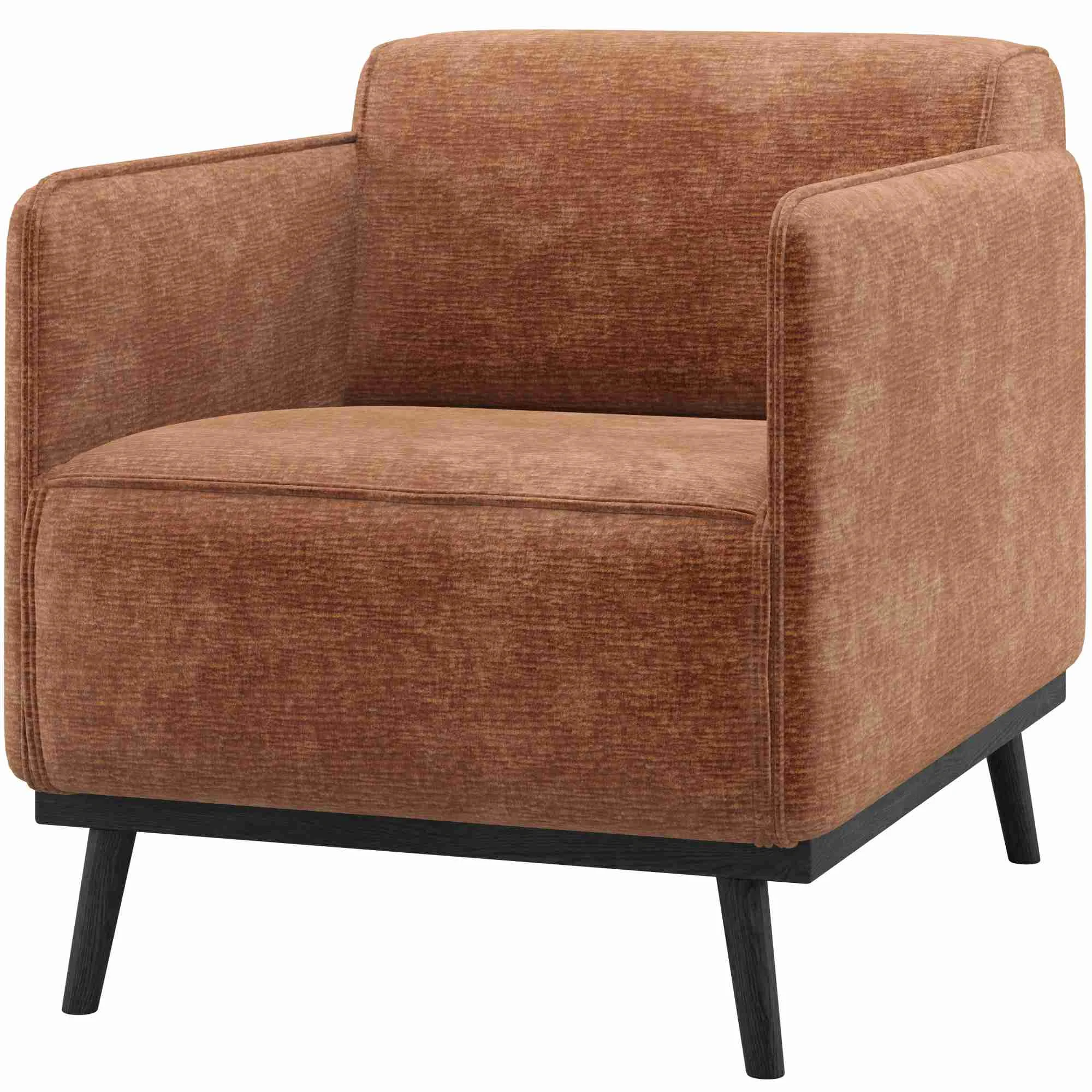 Sessel Statement Terra aus Chenille-Samt, modern und komfortabel, elegantes Design, braun