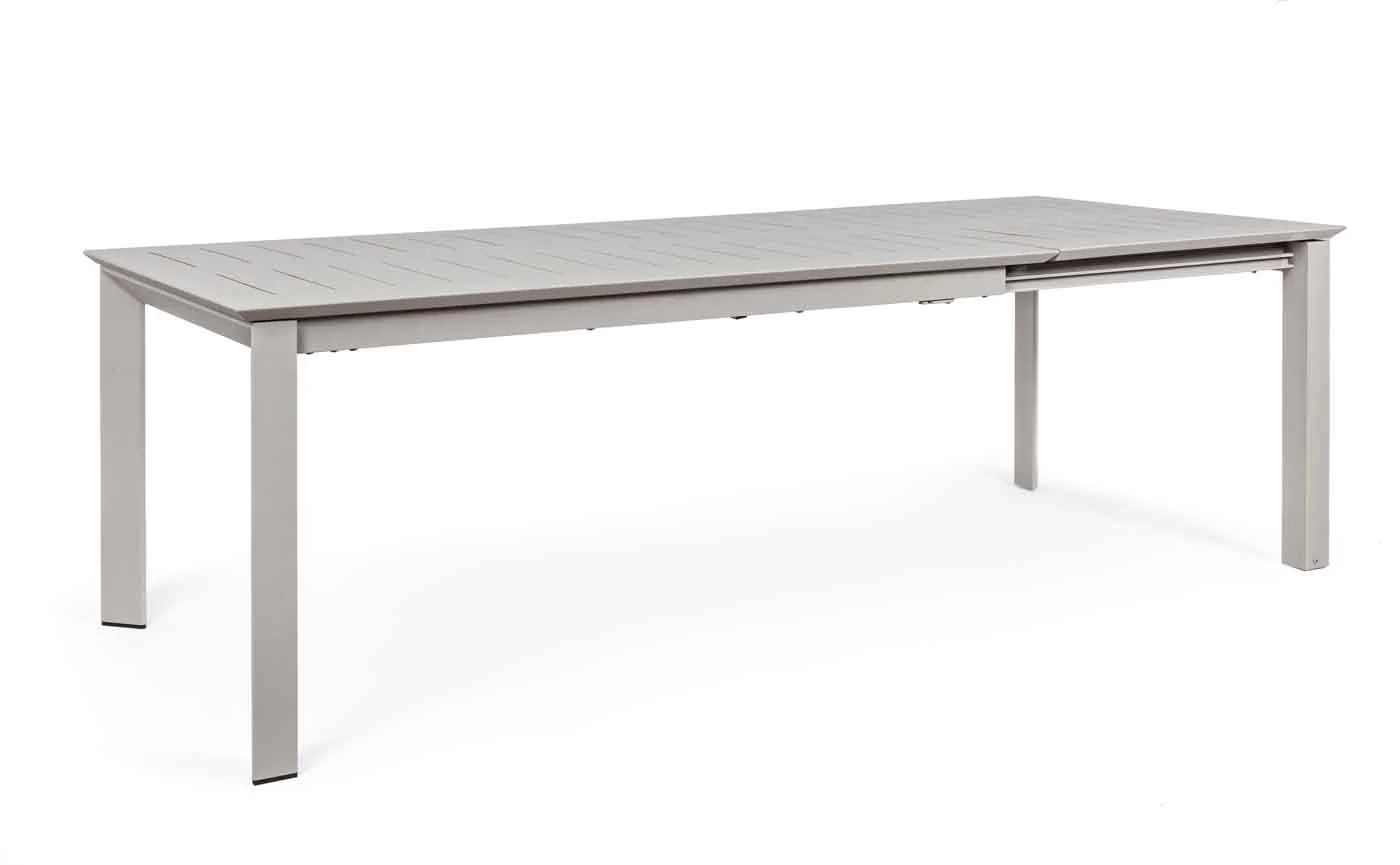 Gartentisch Konnor Aluminium, modern ausziehbar, taupe, für 8–10 Personen, 160–240x100 cm - Bizzotto