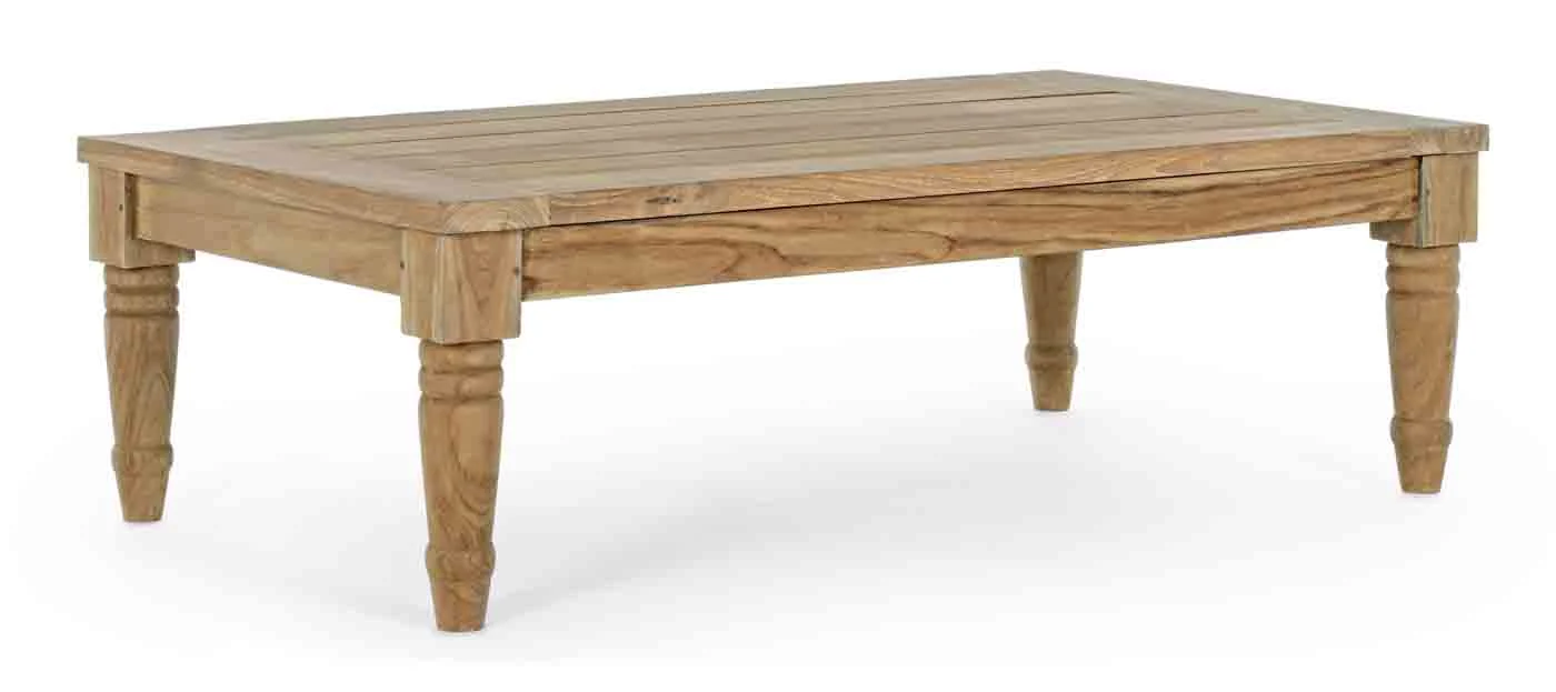 Couchtisch Karuba aus Teakholz, klassisch, rechteckig, natur, Outdoor geeignet, 115x65 cm - Bizzotto