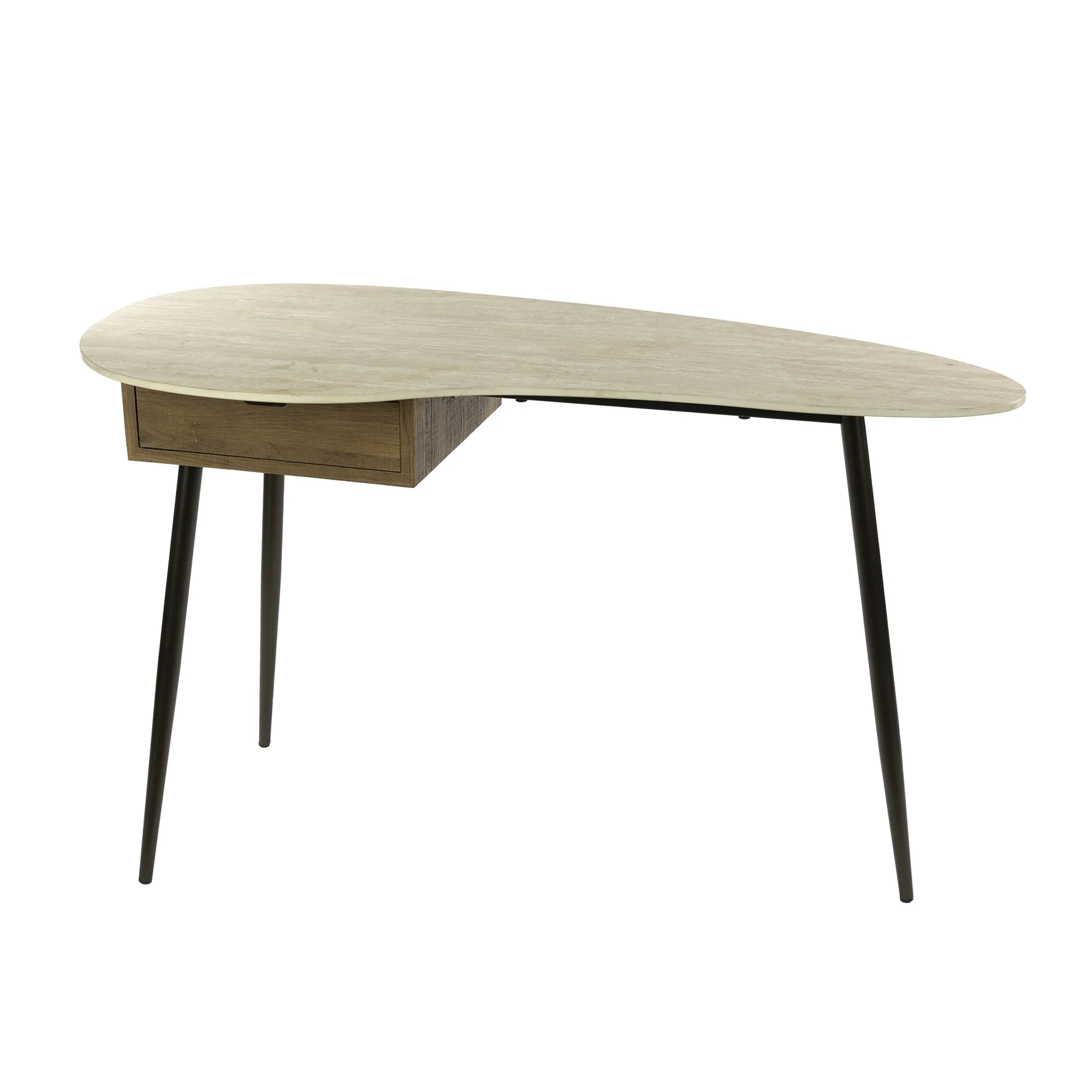 Schminktisch Oniva mit Keramikplatte und Schublade, 127 cm - Feeling4Home
