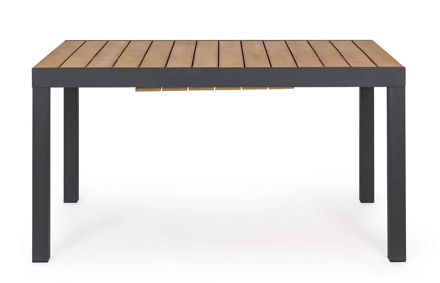 Gartentisch Elias ausziehbar, Polywood und Aluminium, modern, anthrazit natur, für 4-6 Personen