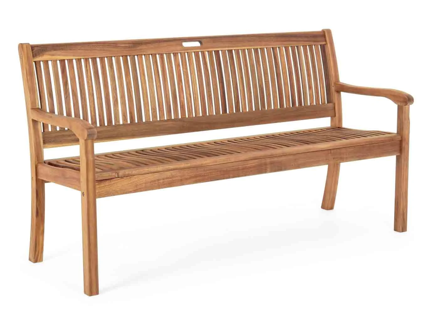 Gartenbank Noemi aus Akazienholz, 3-Sitzer, natürliches Design, Outdoor, geölt