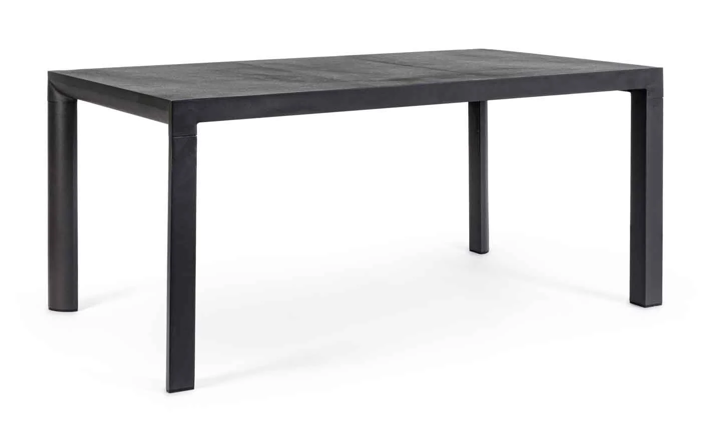 Gartentisch Mason aus Aluminium, modern rechteckig, anthrazit, 160x90 cm, für 4-6 Personen