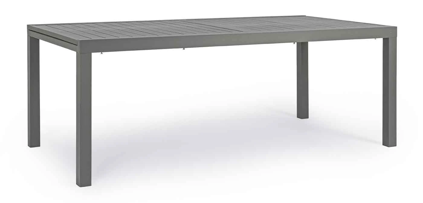 Gartentisch Hilde aus Aluminium, modern und pulverbeschichtet, anthrazit, ausziehbar für 8-10 Personen