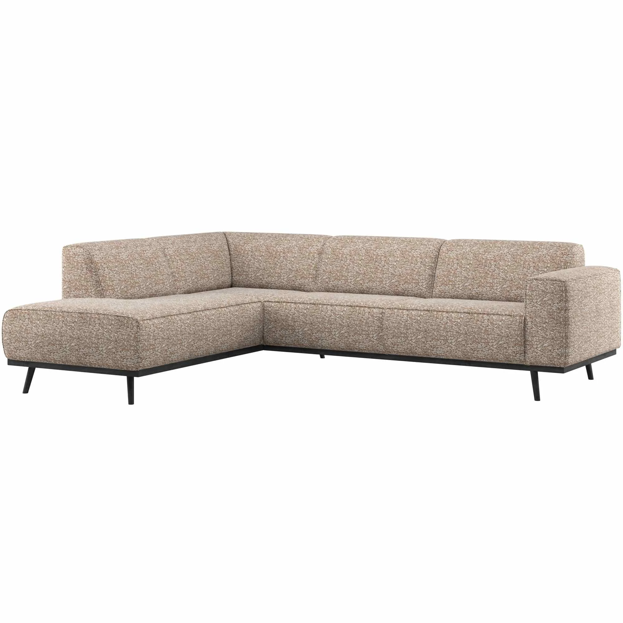 Ecksofa Statement Melange-Stoff, modern und komfortabel, links, hellbraun für Dein Wohnzimmer