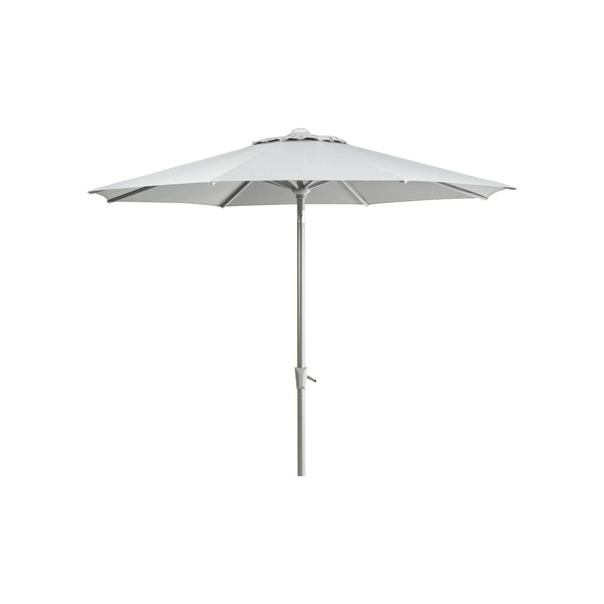 Sonnenschirm Abriola von Brafab aus Aluminium und Polyester, rund, neigbar, grau, Ø 270 cm