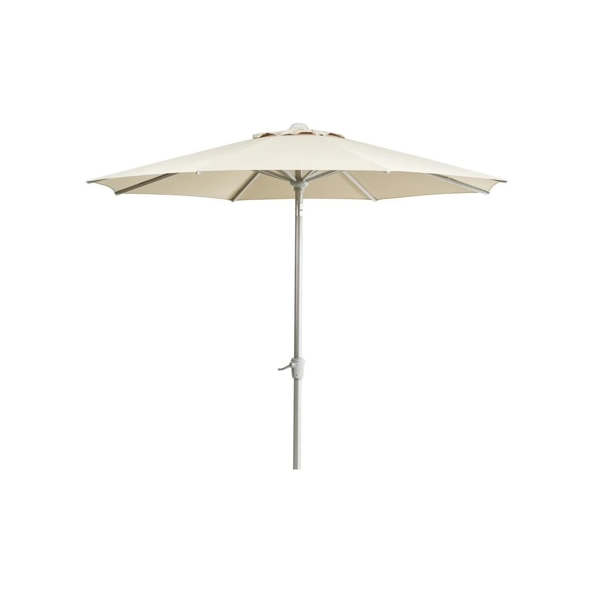 Sonnenschirm Abriola aus Aluminium und Polyester, neigbar, rund, Champagne, Ø 270 cm - Brafab