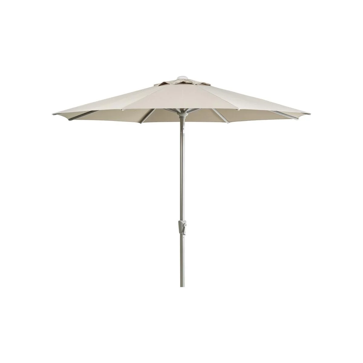 Sonnenschirm Abriola aus Aluminium und Polyester, neigbar, rund, taupe, Ø 270 cm - Brafab