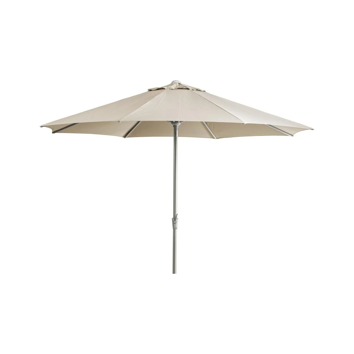 Sonnenschirm Abriola Ø 330 cm von Brafab aus Aluminium und Polyester, neigbar, taupe, rund