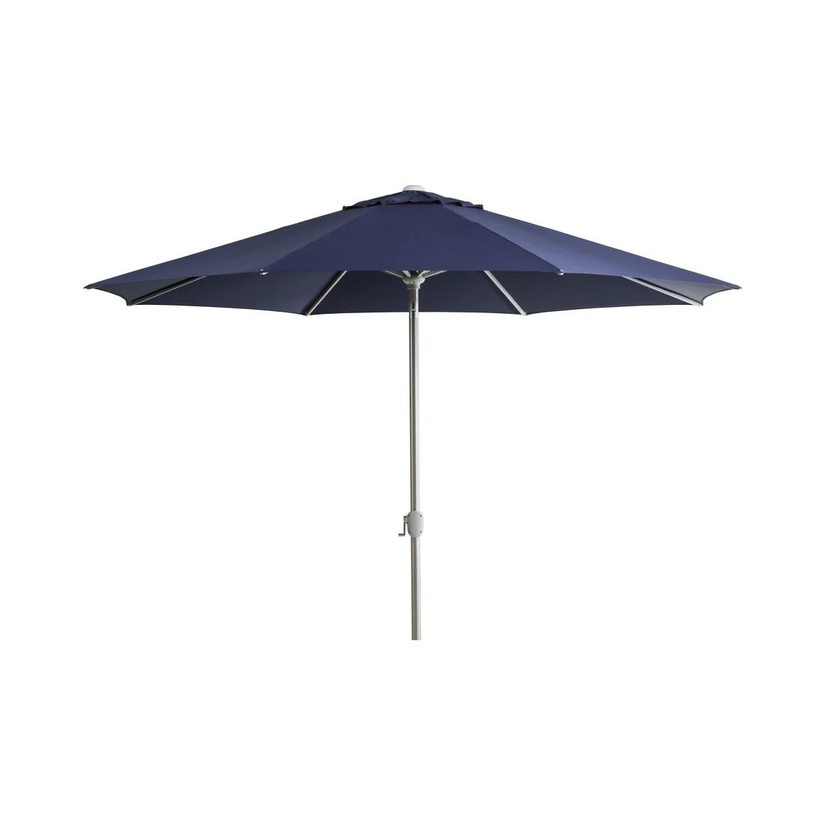 Sonnenschirm Abriola aus Aluminium und Polyester, rund und neigbar, dunkelblau, Ø 330 cm - Brafab