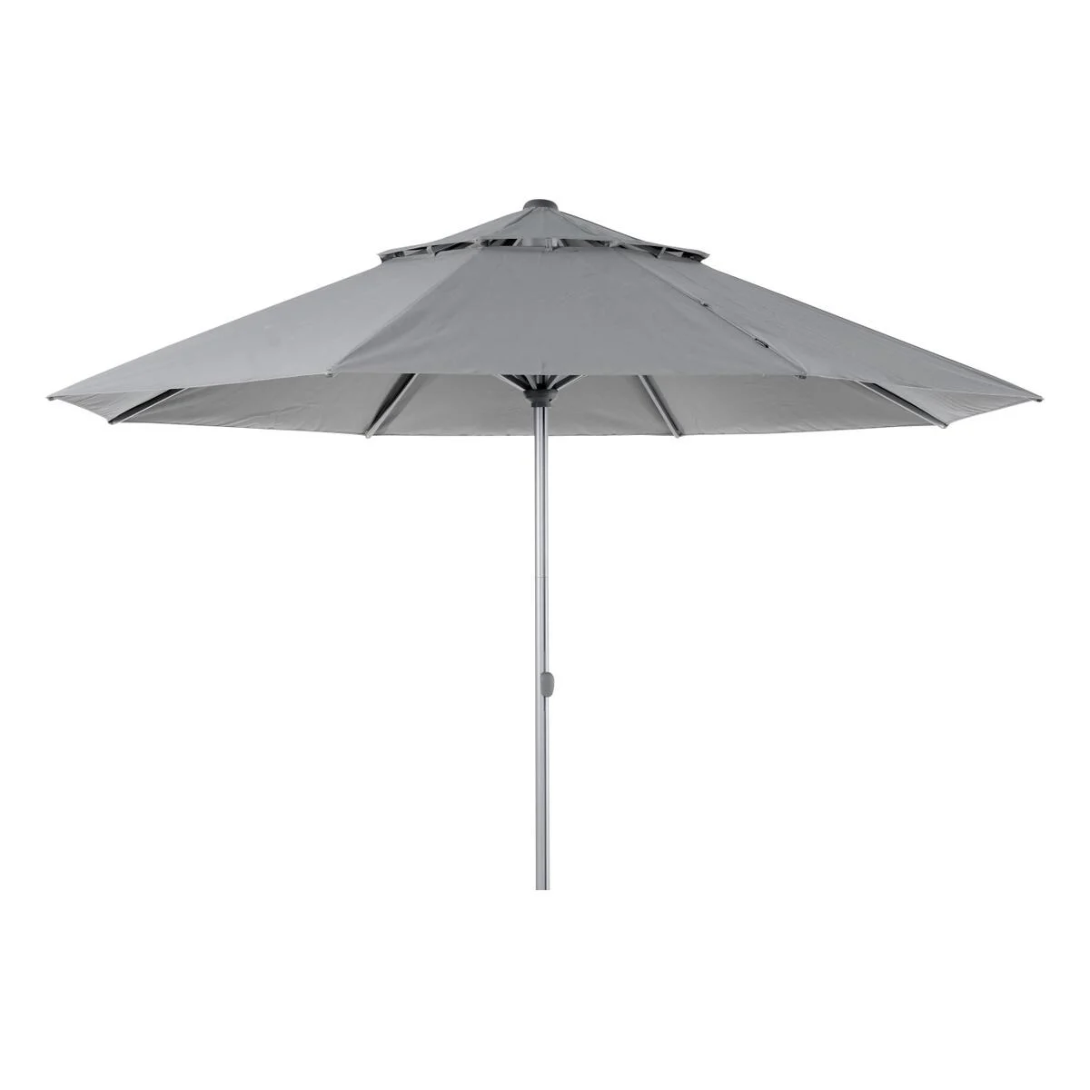 Sonnenschirm Bolano aus Aluminium, modern mit winddichtem Kamin, grau, Ø 330 cm - Brafab