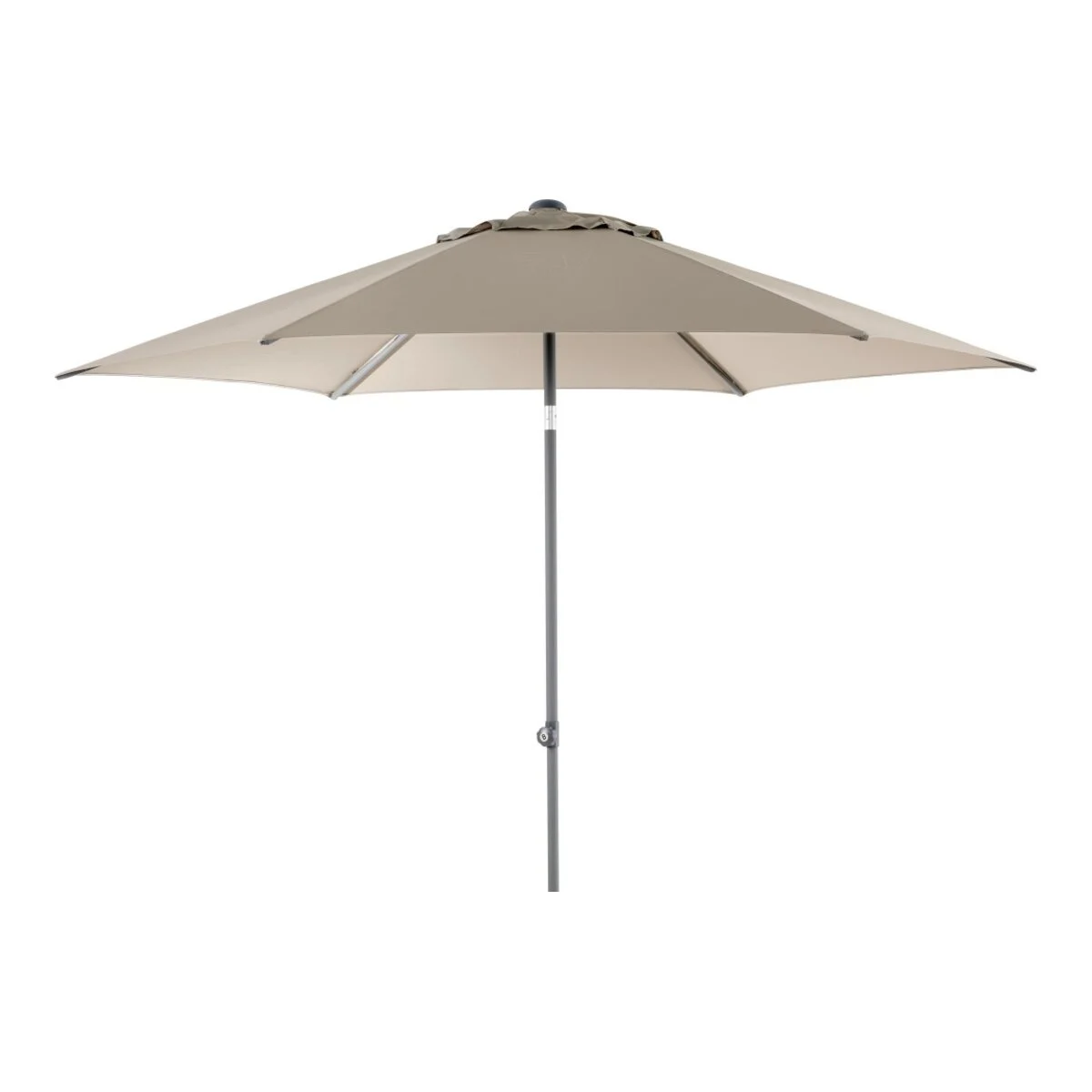 Sonnenschirm Poppi von Brafab aus Aluminium und Polyester, neigbar, rund, taupe, Ø 300 cm