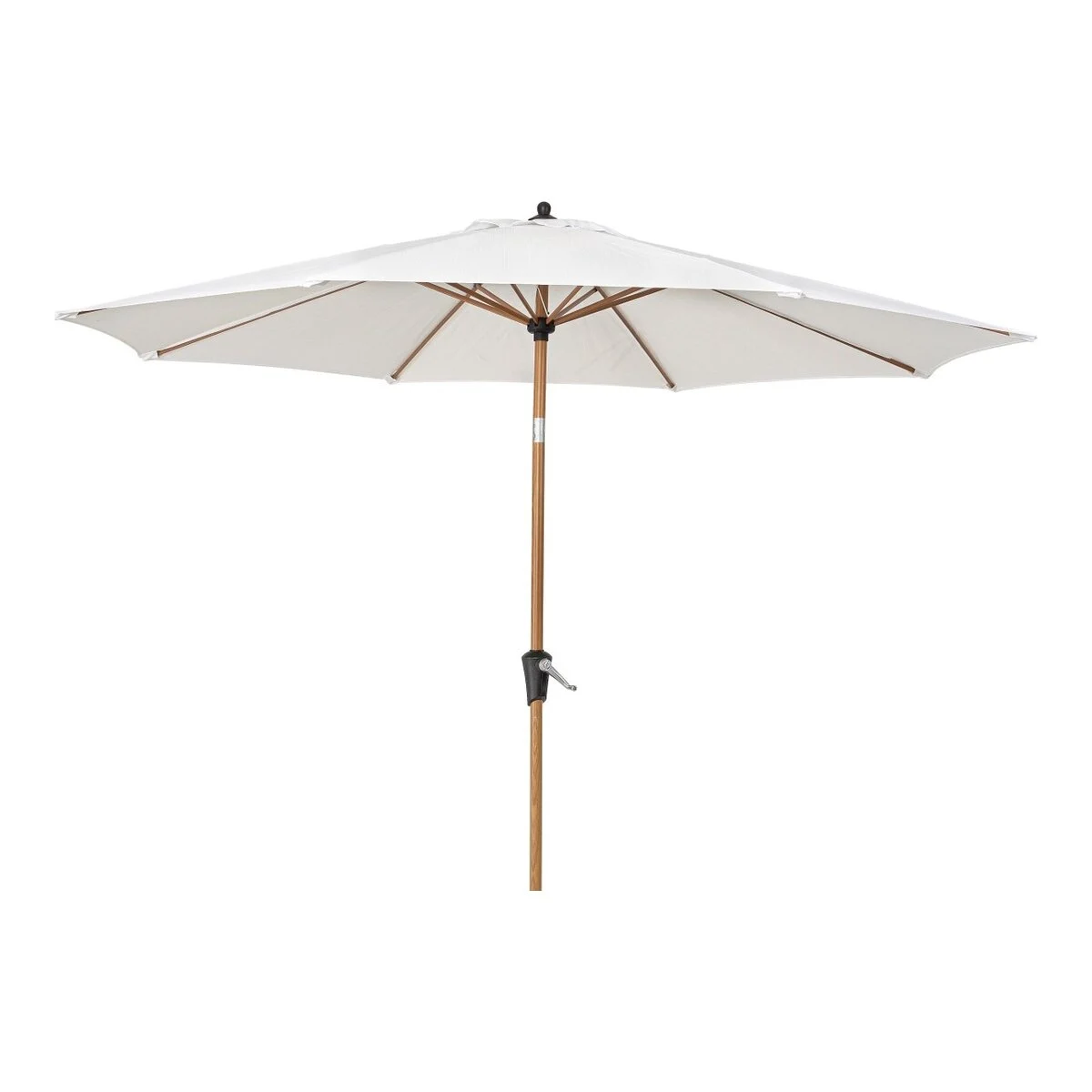 Sonnenschirm Palinuro Metall, modern neigbar, rund Ø 300 cm, weiß Natur, winddichter Kamin - Bizzotto