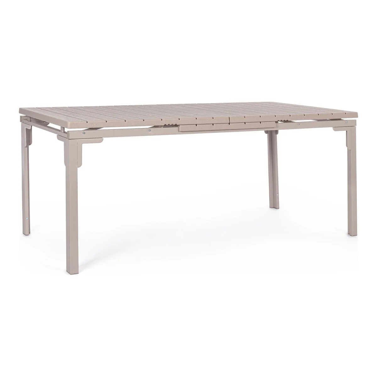 Gartenesstisch Sarita Ausziehbar - Metall & Kunststoff, 180-240 x 90 cm, Taupe