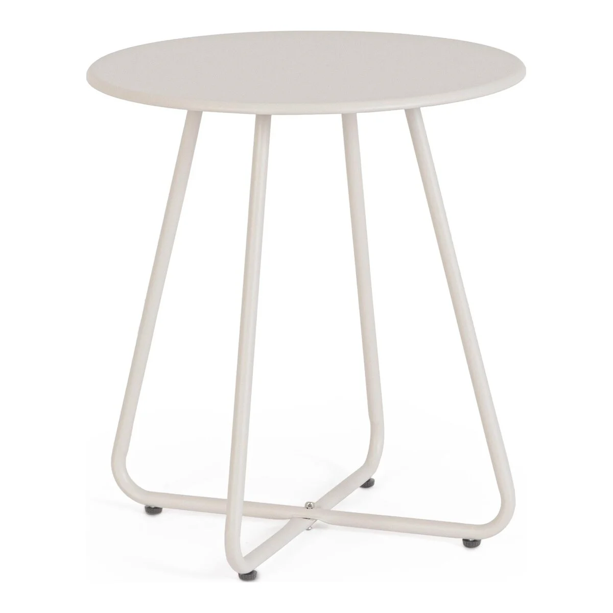 Gartenbeistelltisch Jable - Metall Sand, Ø 45 cm