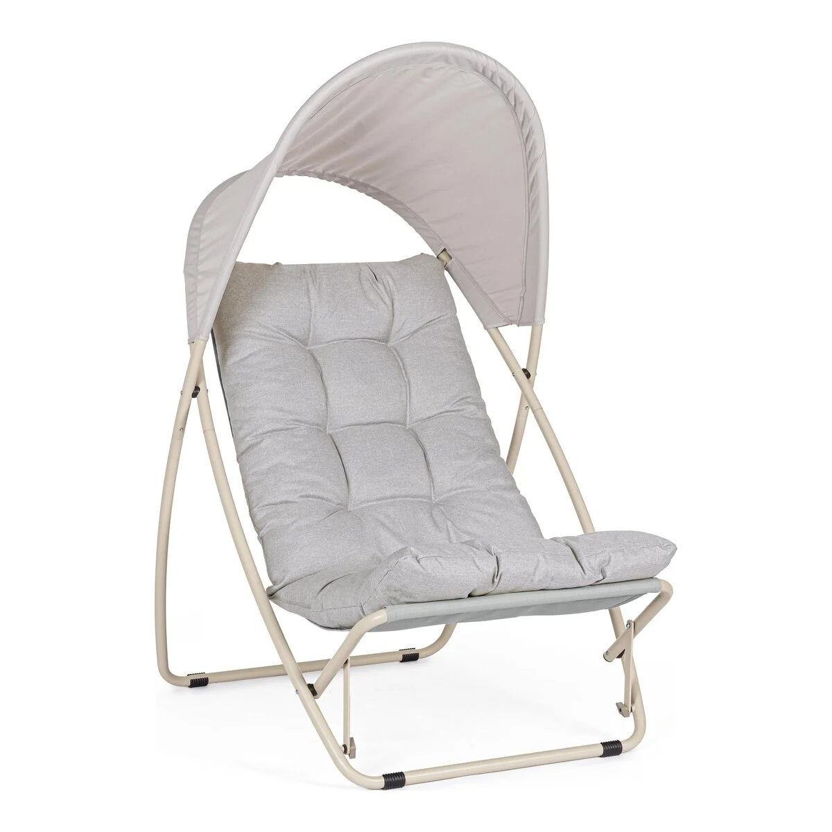 Loungesessel Taito - Metall pulverbeschichtet, Grau