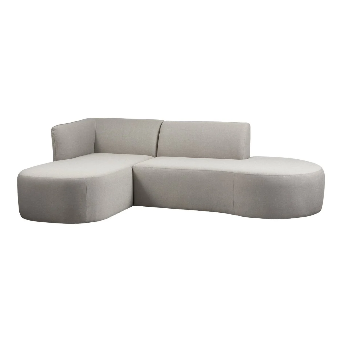 Gartenecksofa Chaiselongue Chios - Polyolefin-Stoff Sand, Links