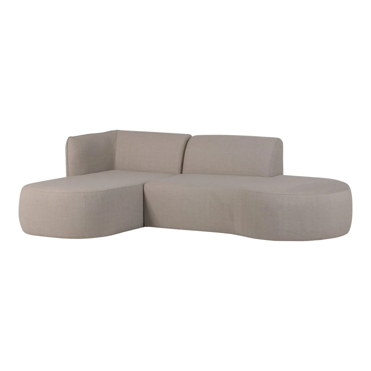Gartenecksofa Chaiselongue Chios - Polyolefin-Stoff Beige, Links