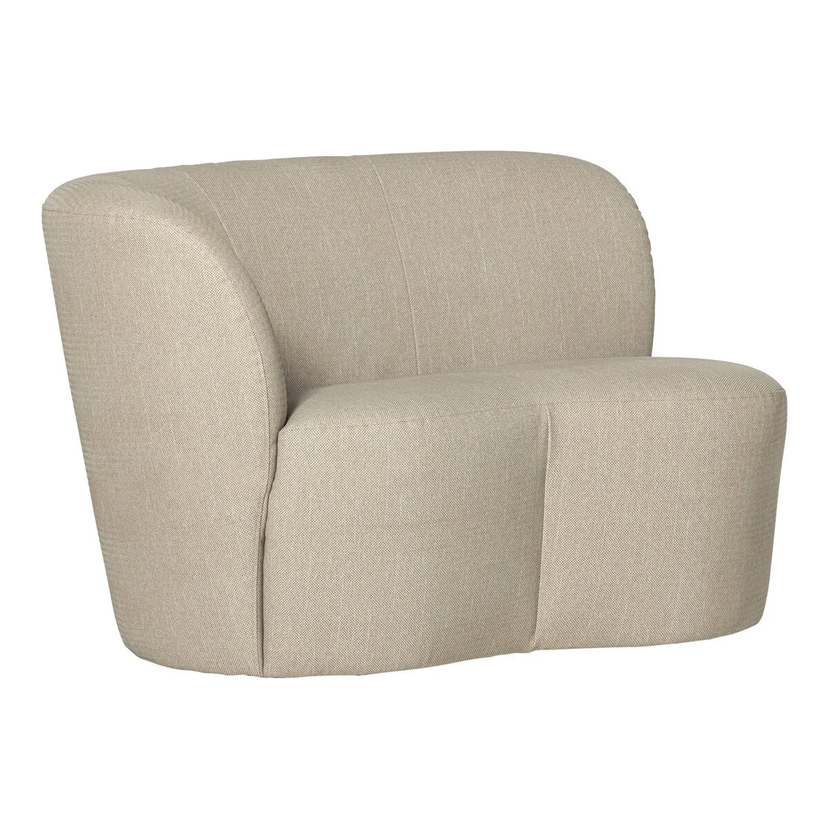 Gartensofa Stone - Aluminium & Polyolefin-Stoff Sand, Links