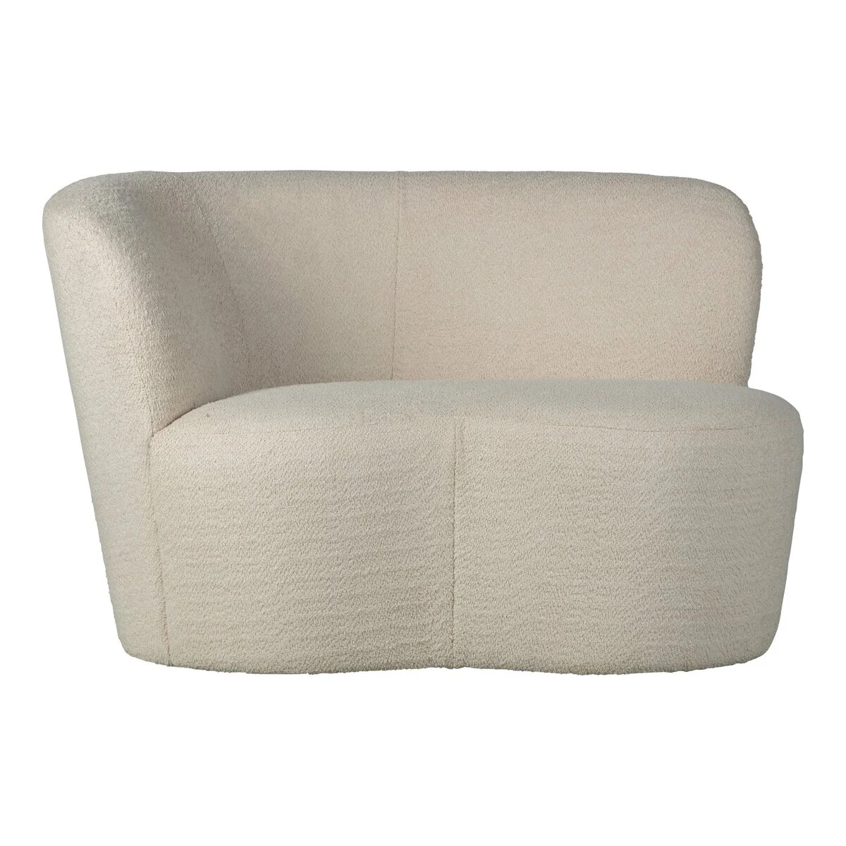 Sofa Stone - Bouclé-Stoff Creme, Links