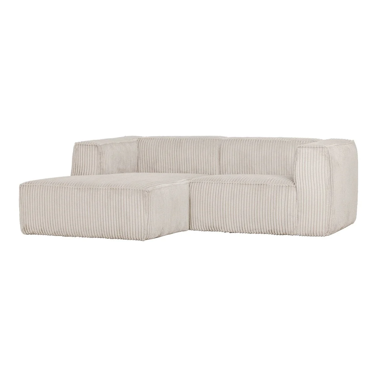 Ecksofa Chaiselongue Bean - Cordbezug Natur, Links