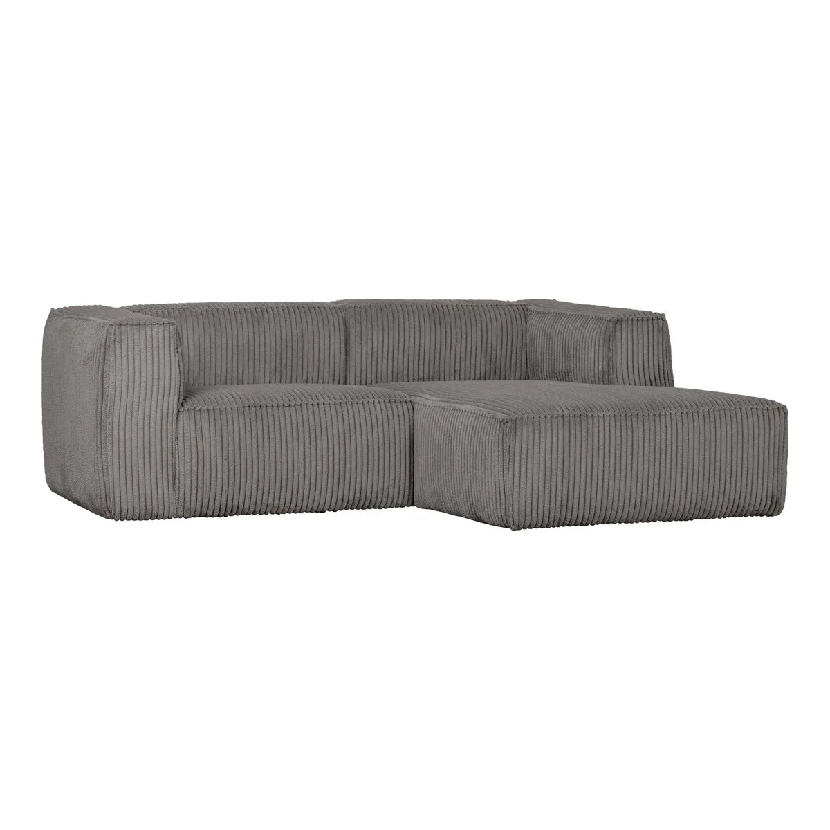 Ecksofa Chaiselongue Bean - Cordbezug Grau, Rechts