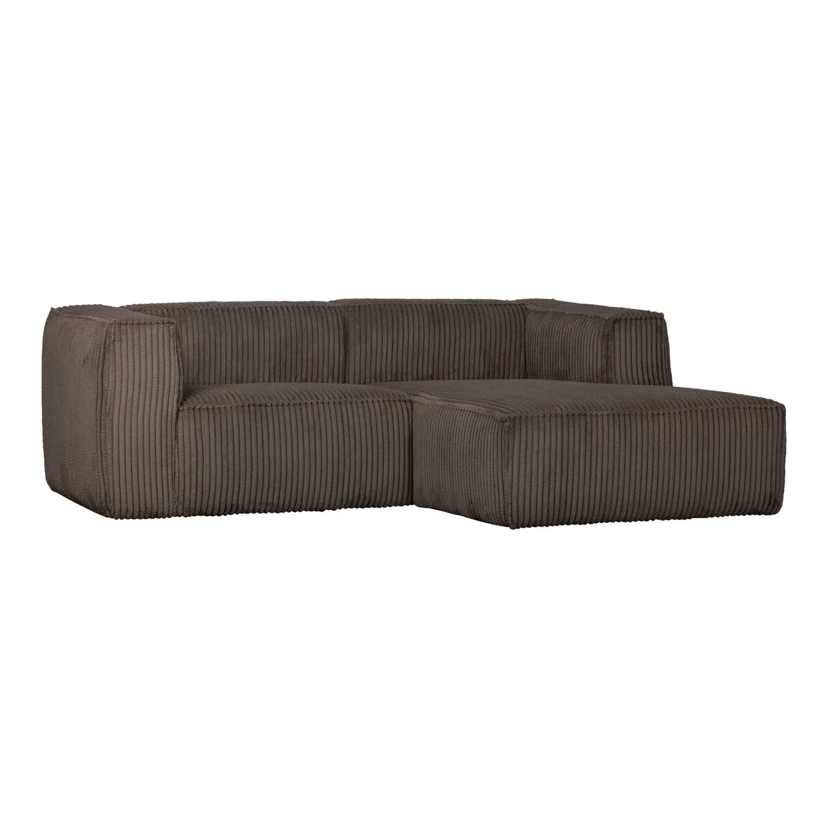 Ecksofa Chaiselongue Bean - Cordbezug Braun, Rechts