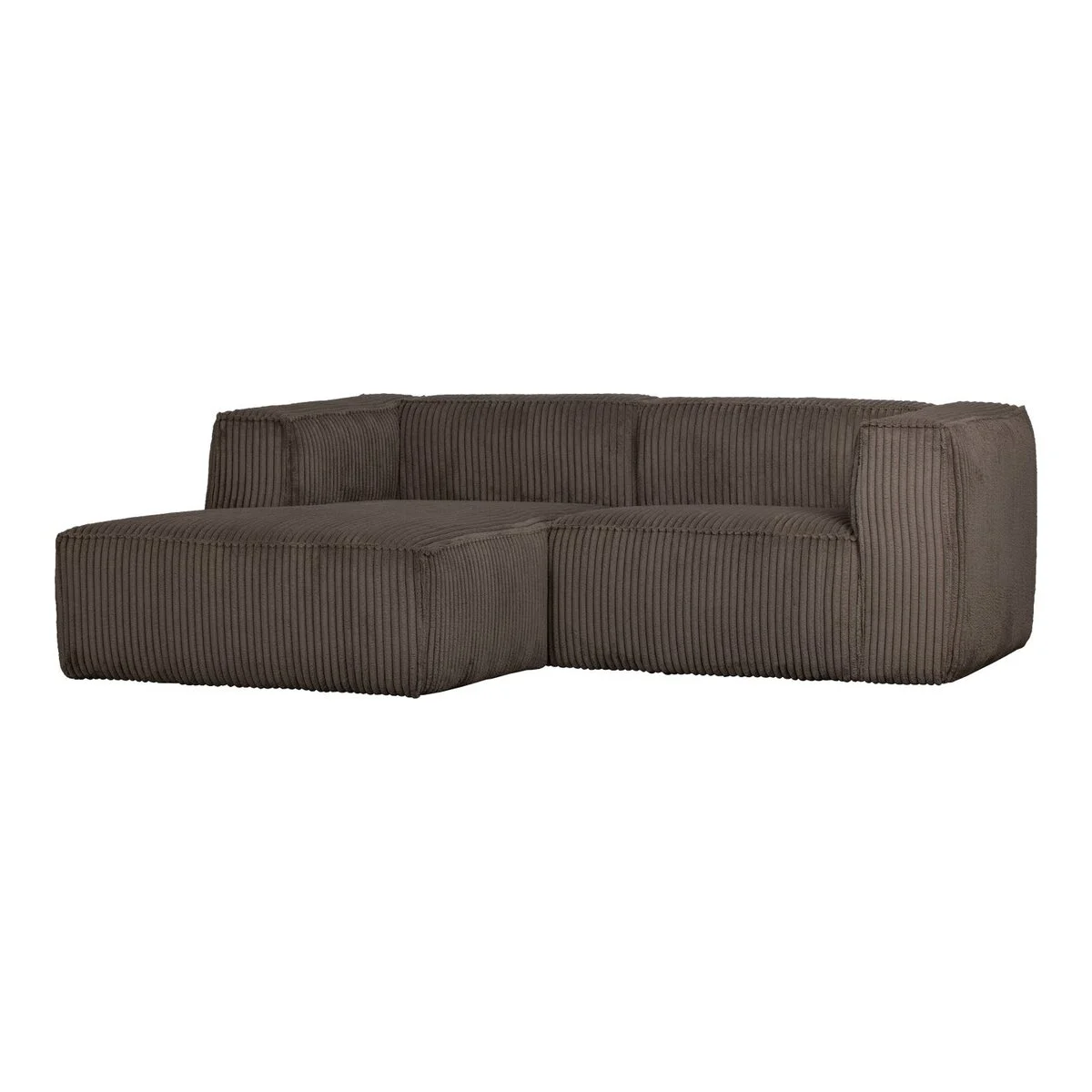 Ecksofa Chaiselongue Bean - Cordbezug Braun, Links