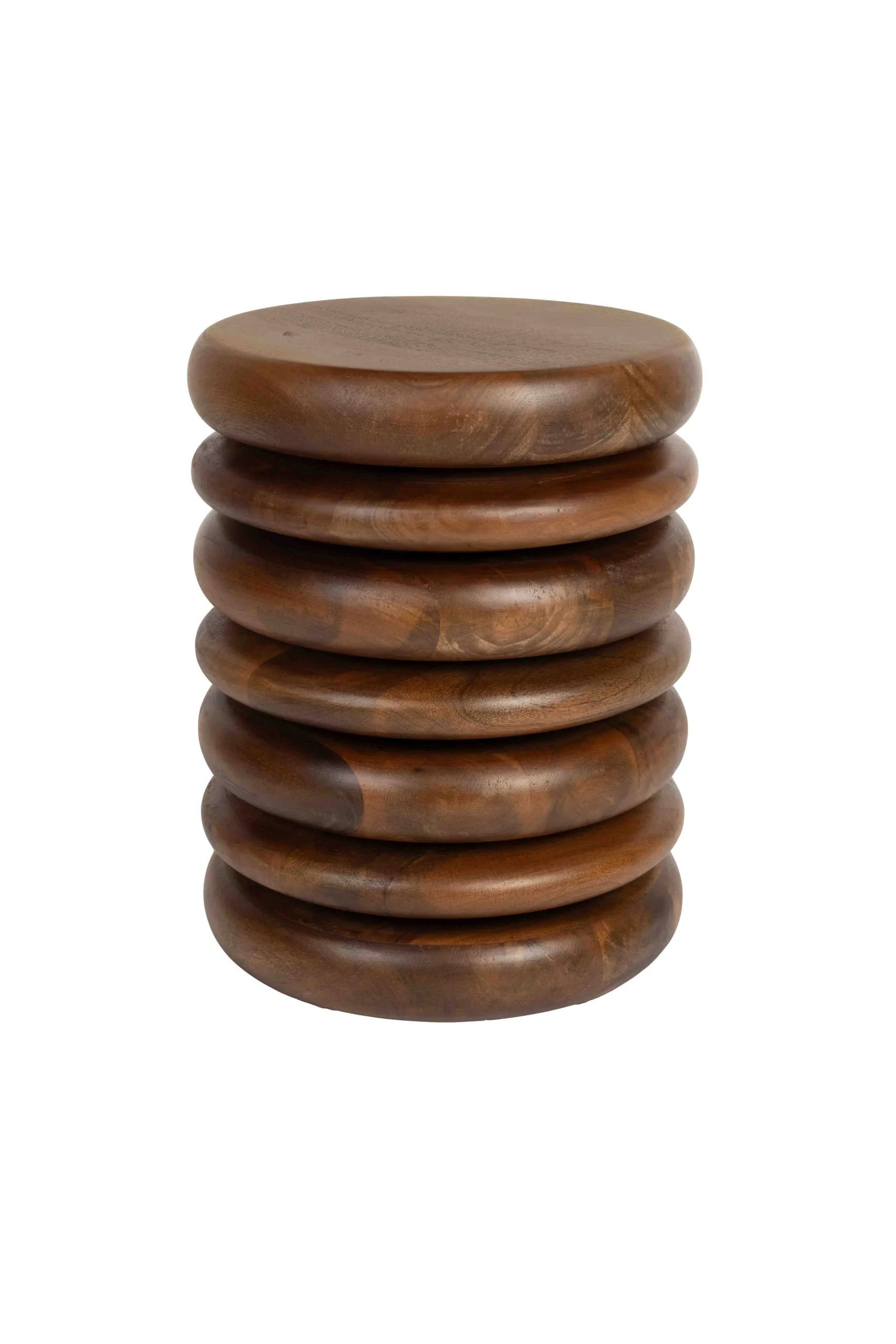 Zuiver Disc Hocker Mangoholz Braun Ø35x45 cm