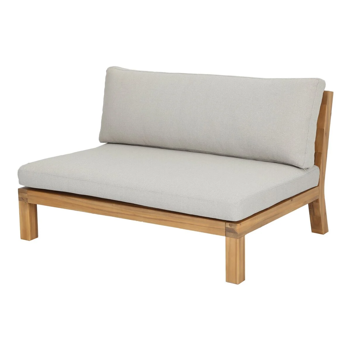 Gartensessel Relax - Akazienholz Natur, Stoff Sand