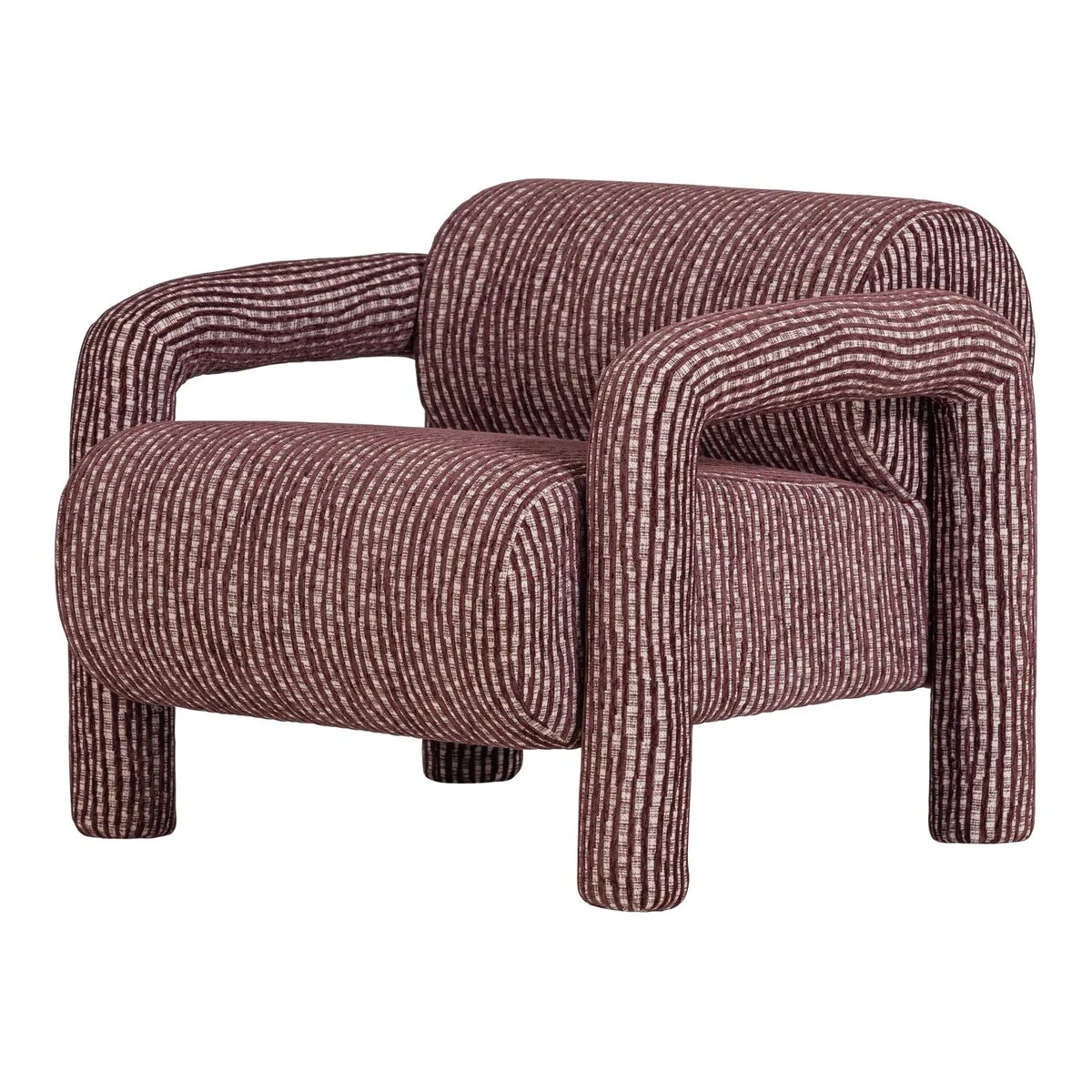 Sessel Lenny - Kite-Musterstoff Bordeauxrot