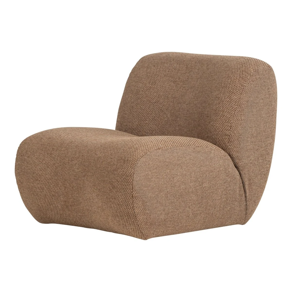 Sessel Nomu - Chenille-Stoff Hellbraun