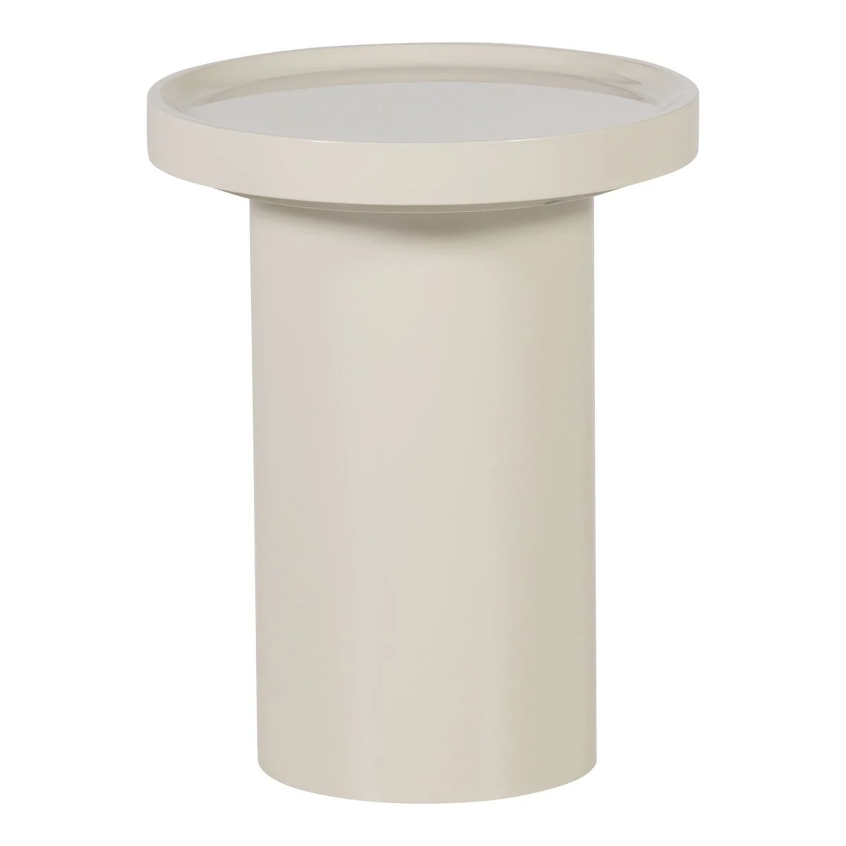 Beistelltisch Veluna - MDF & Holzfurnier Sand, Ø 40 cm