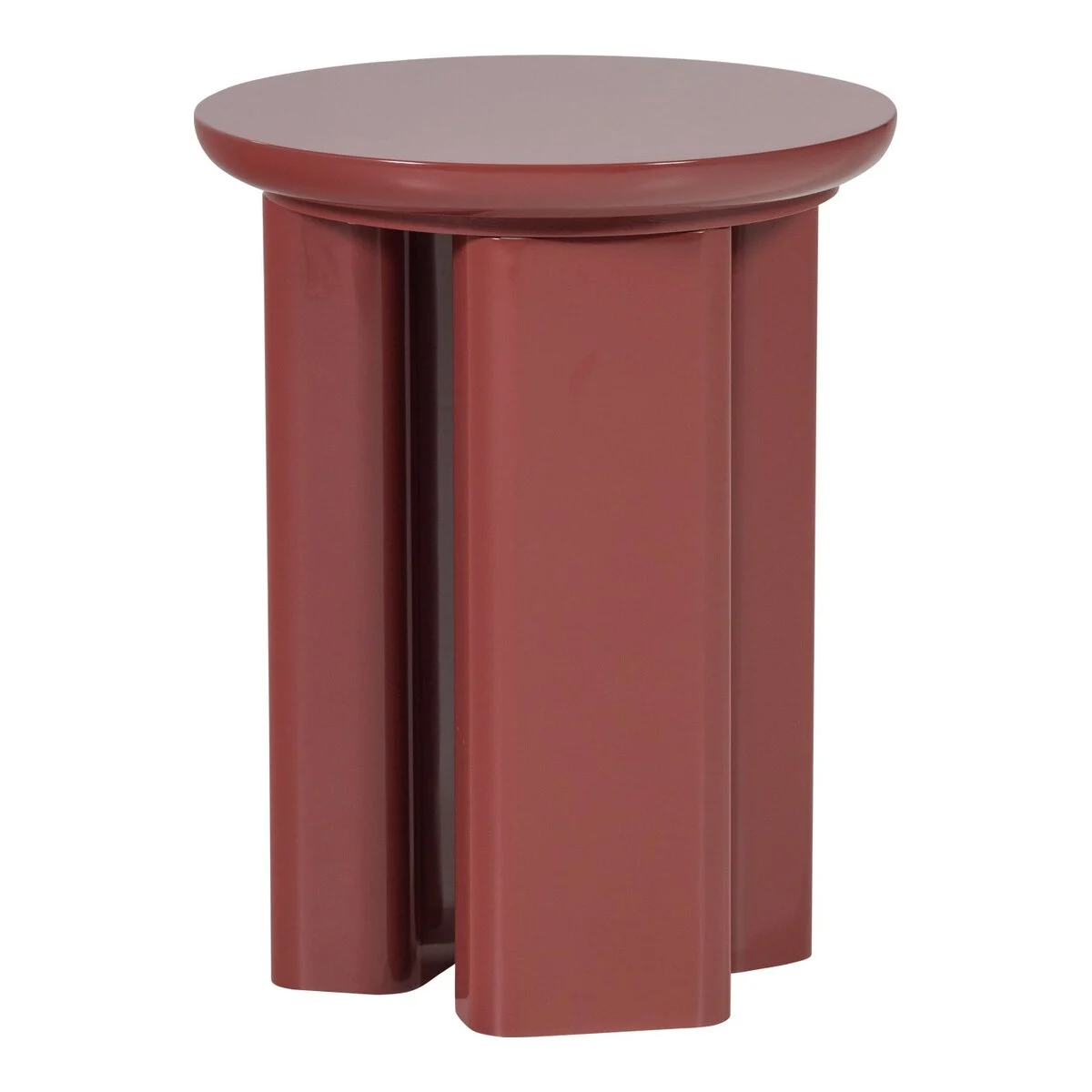 Beistelltisch Orivo - MDF & Holzfurnier Rot / Rosa, Ø 40 cm