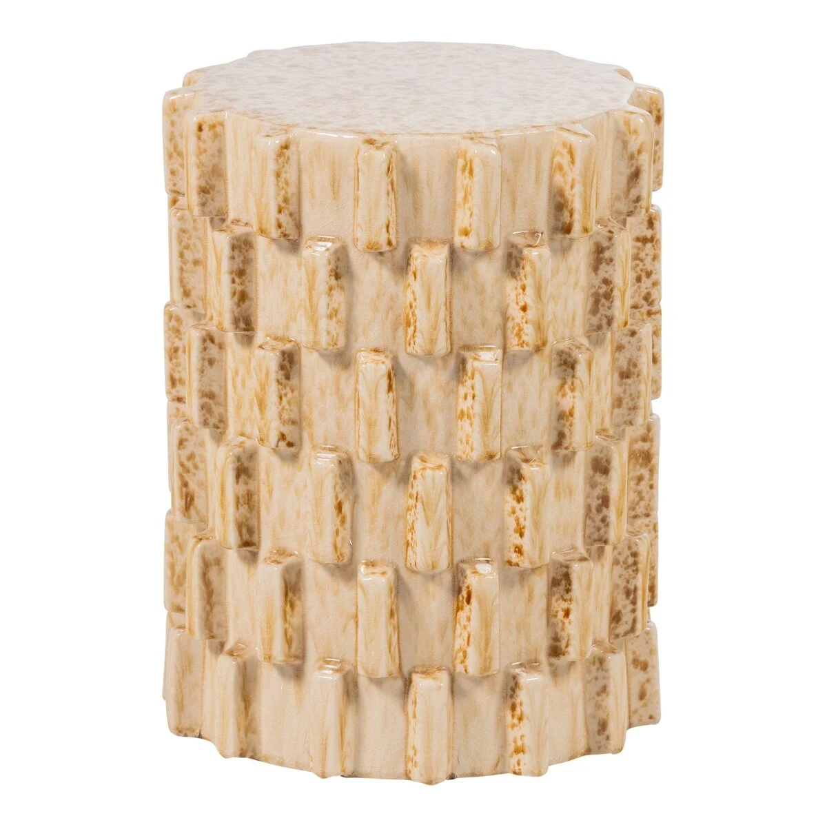 Beistelltisch Axu - Keramik Sand, Ø 35 cm