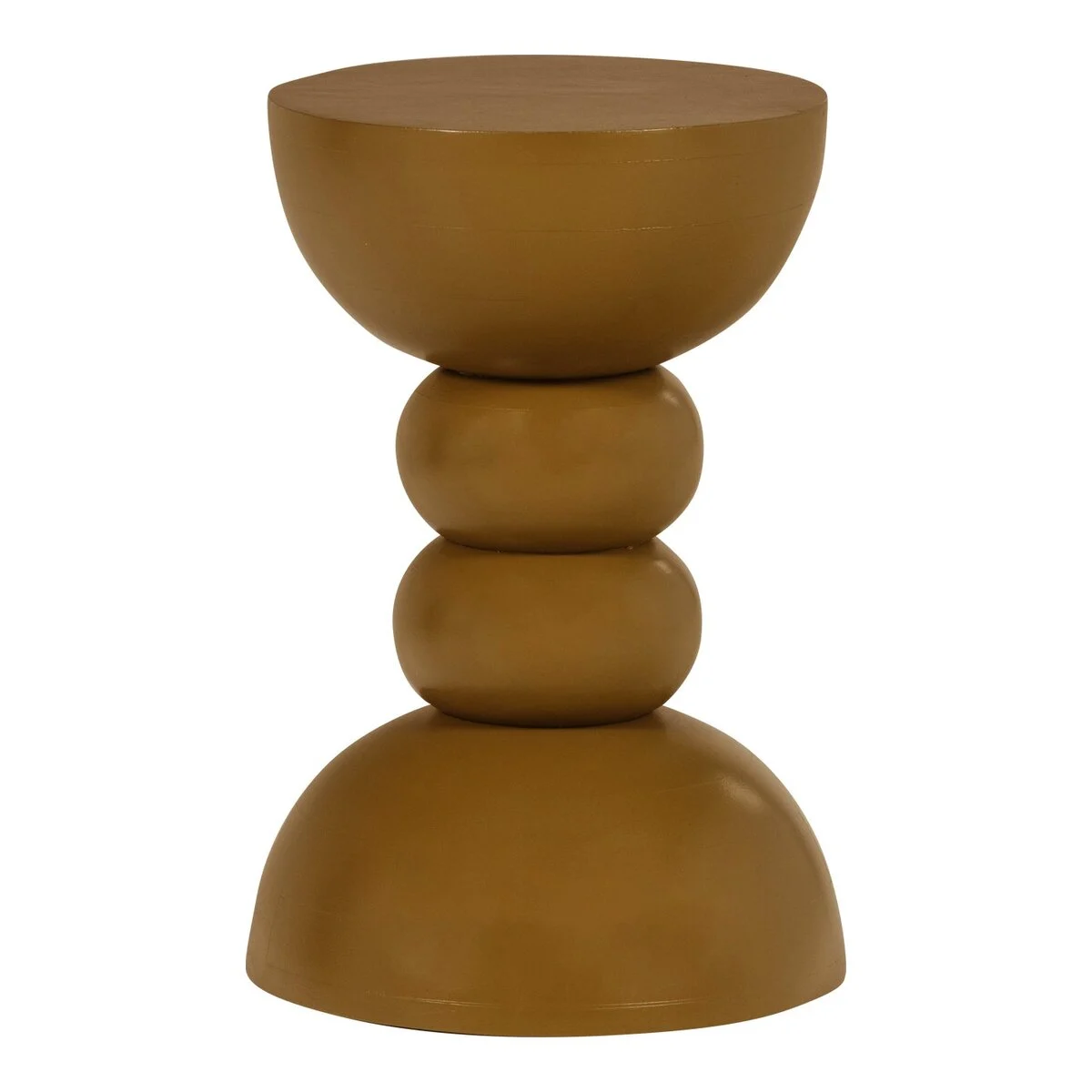 Beistelltisch Miel - Mangoholz Honiggelb, Ø 35 cm
