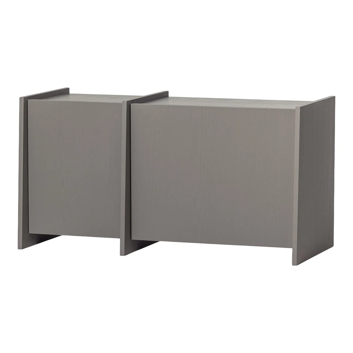 TV-Board Brock - Aschenfurnier warmes Grau, 102 cm