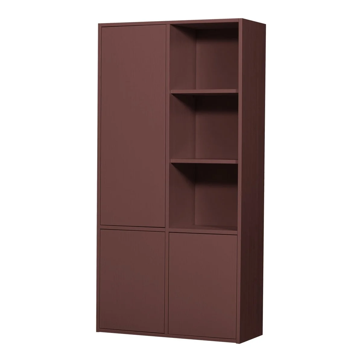 Schrank Merel - Kiefernholz Burgunderrot, 100 cm