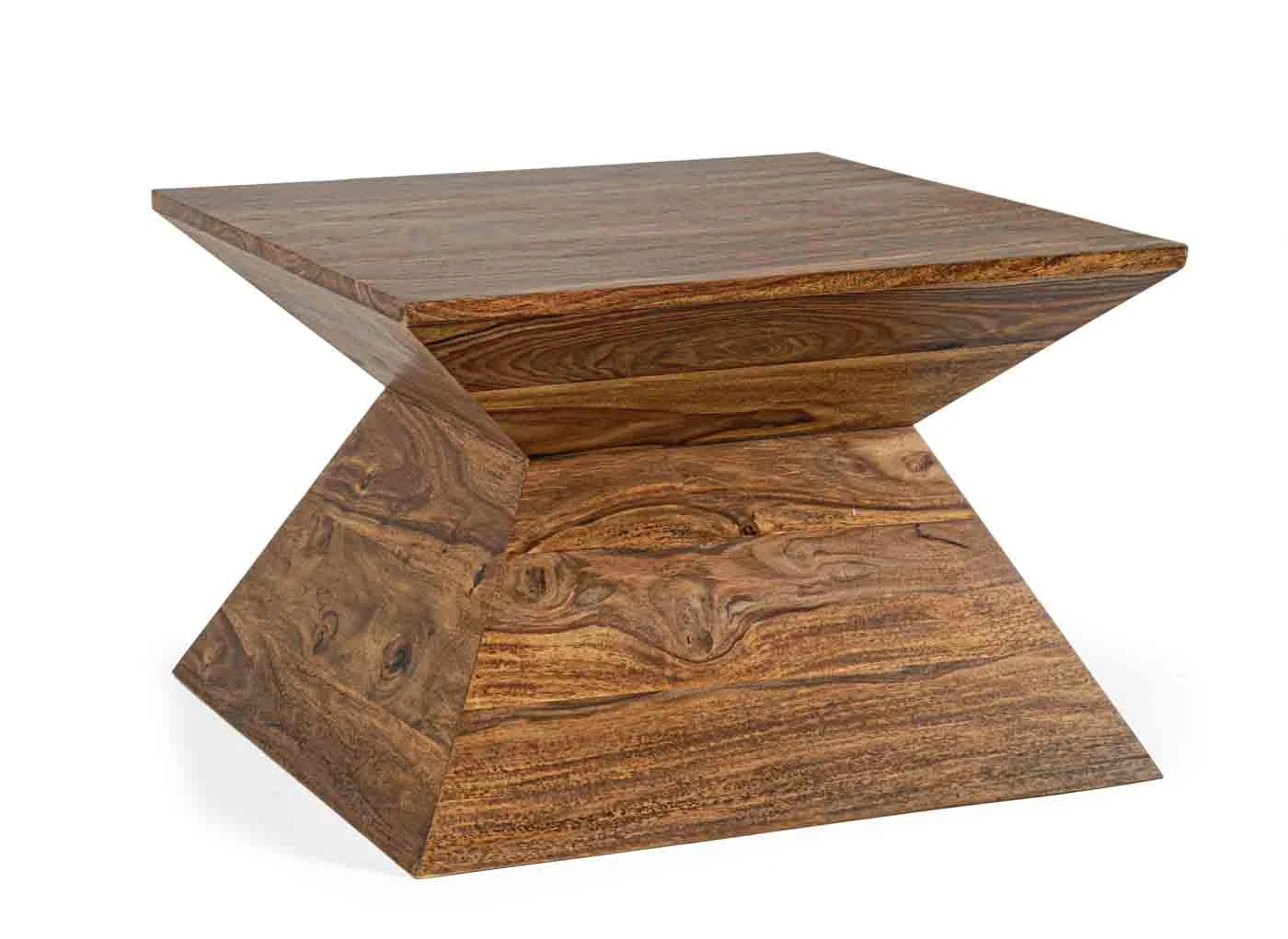 Beistelltisch Egypt aus Sheesham-Holz, klassisches Design, natur, quadratisch, 58 cm